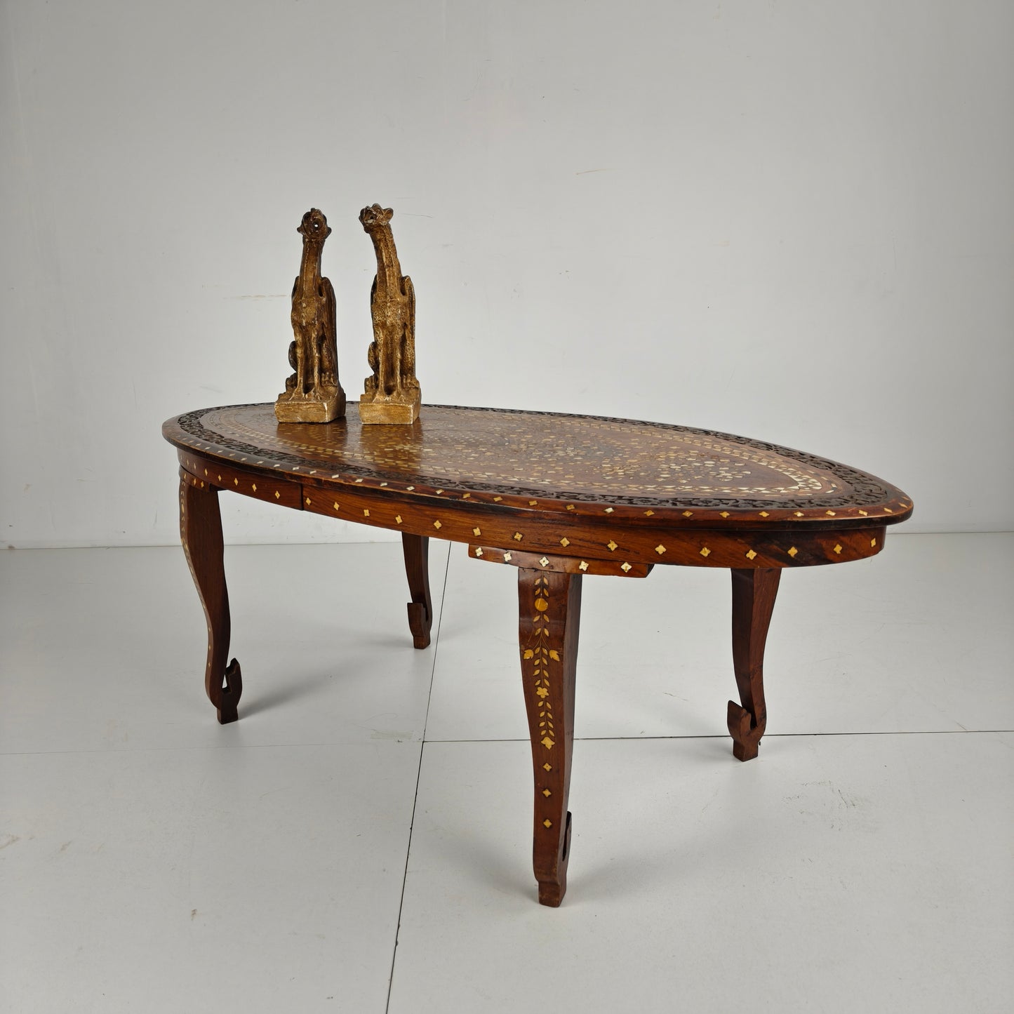 20th Century Anglo-Indian Inlaid Bone Coffee Table