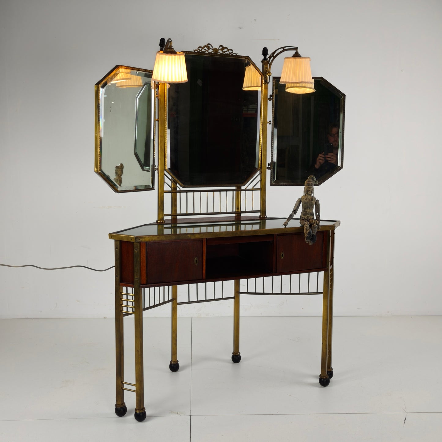 Antique French Brass Dressing Table -1930