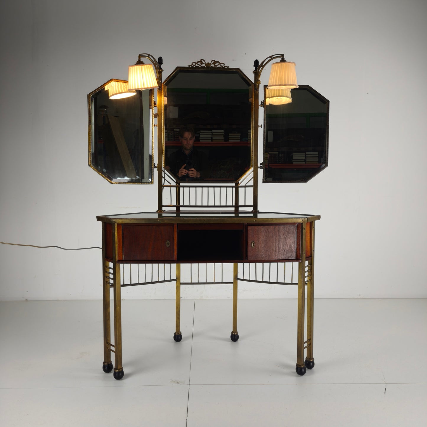 Antique French Brass Dressing Table -1930