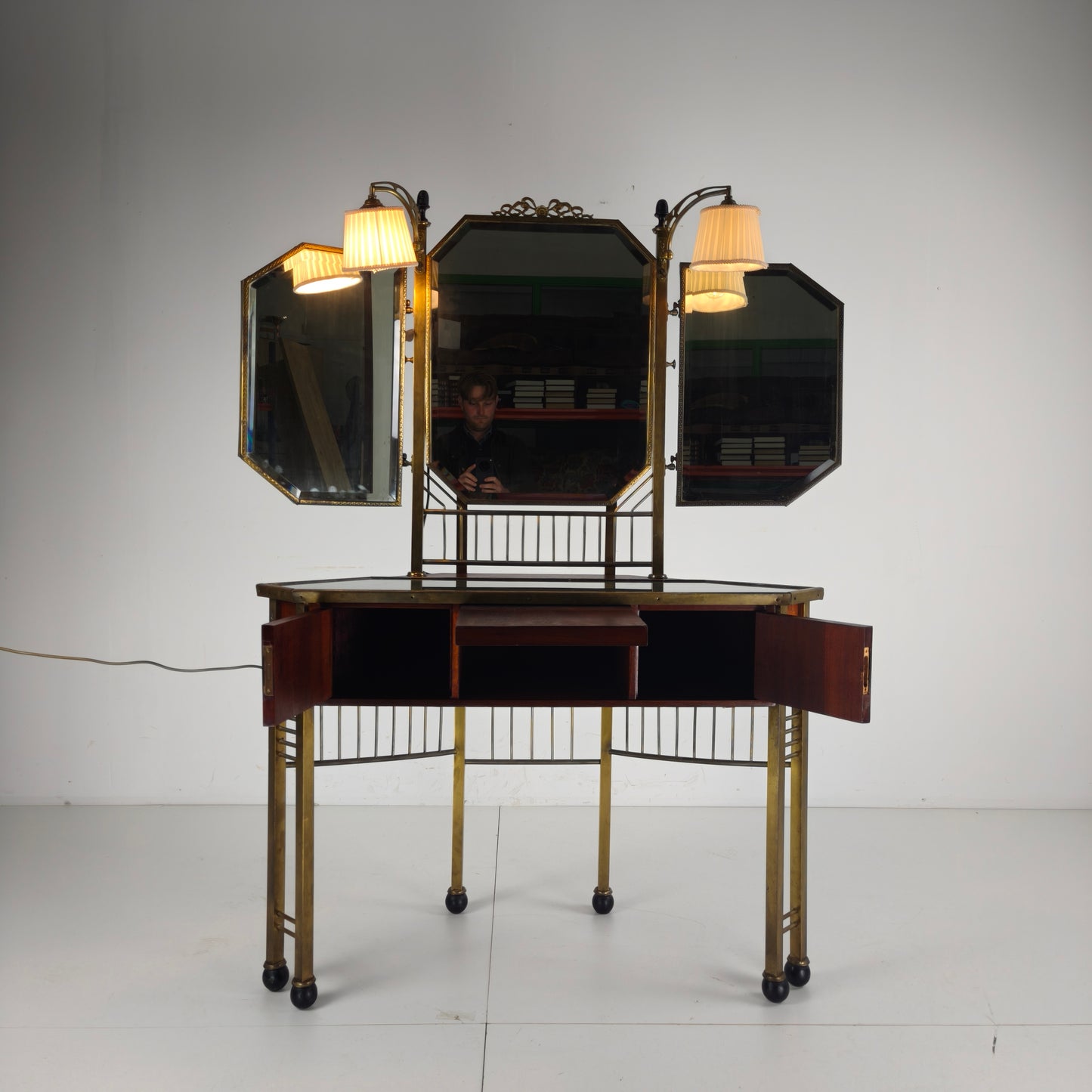 Antique French Brass Dressing Table -1930