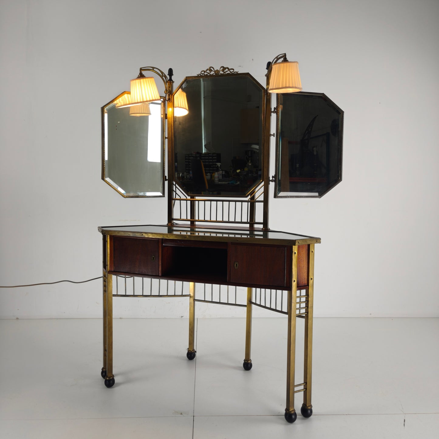 Antique French Brass Dressing Table -1930