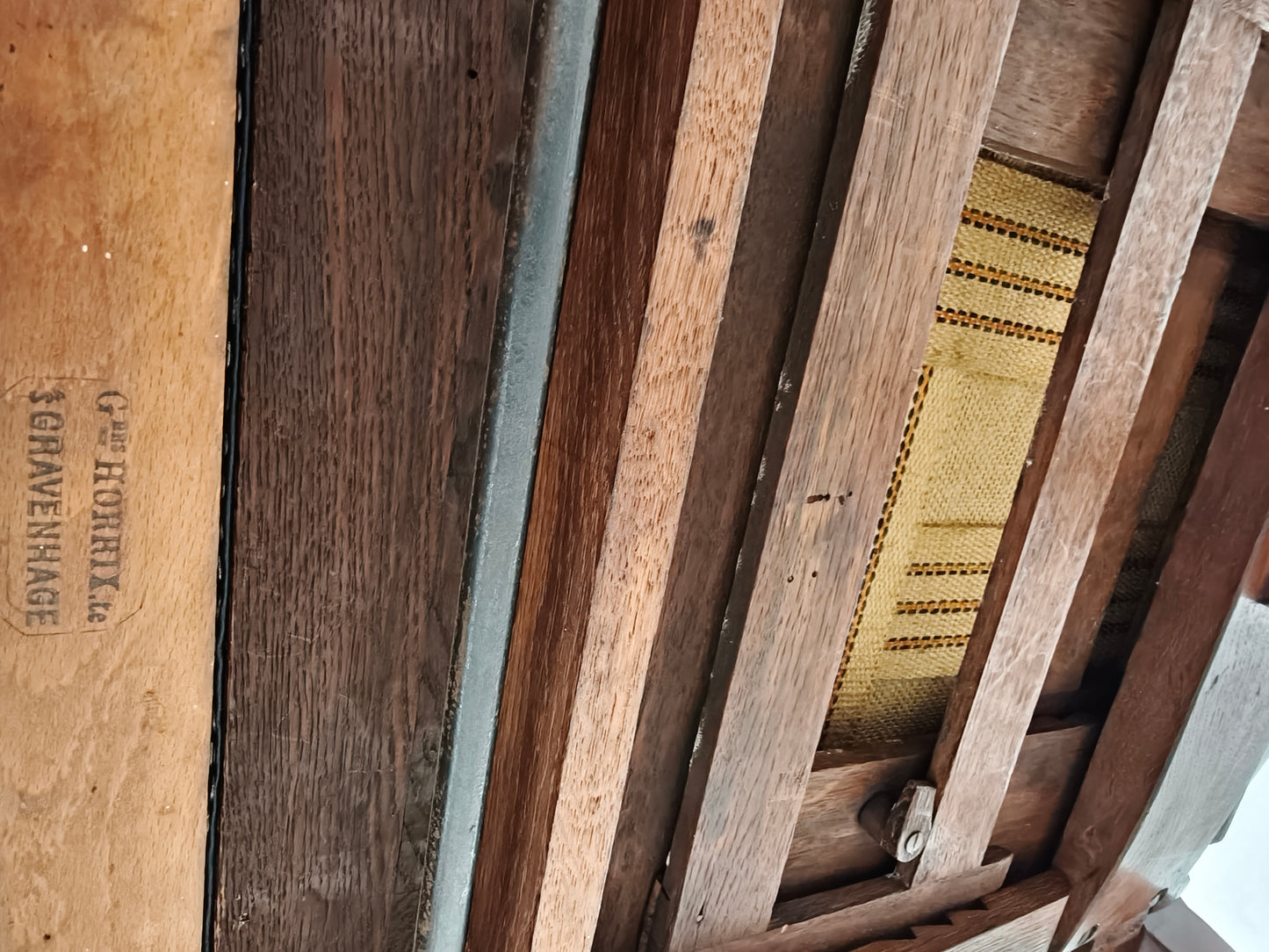 19th Century Antique Library Chair by Horrix – Black Leather