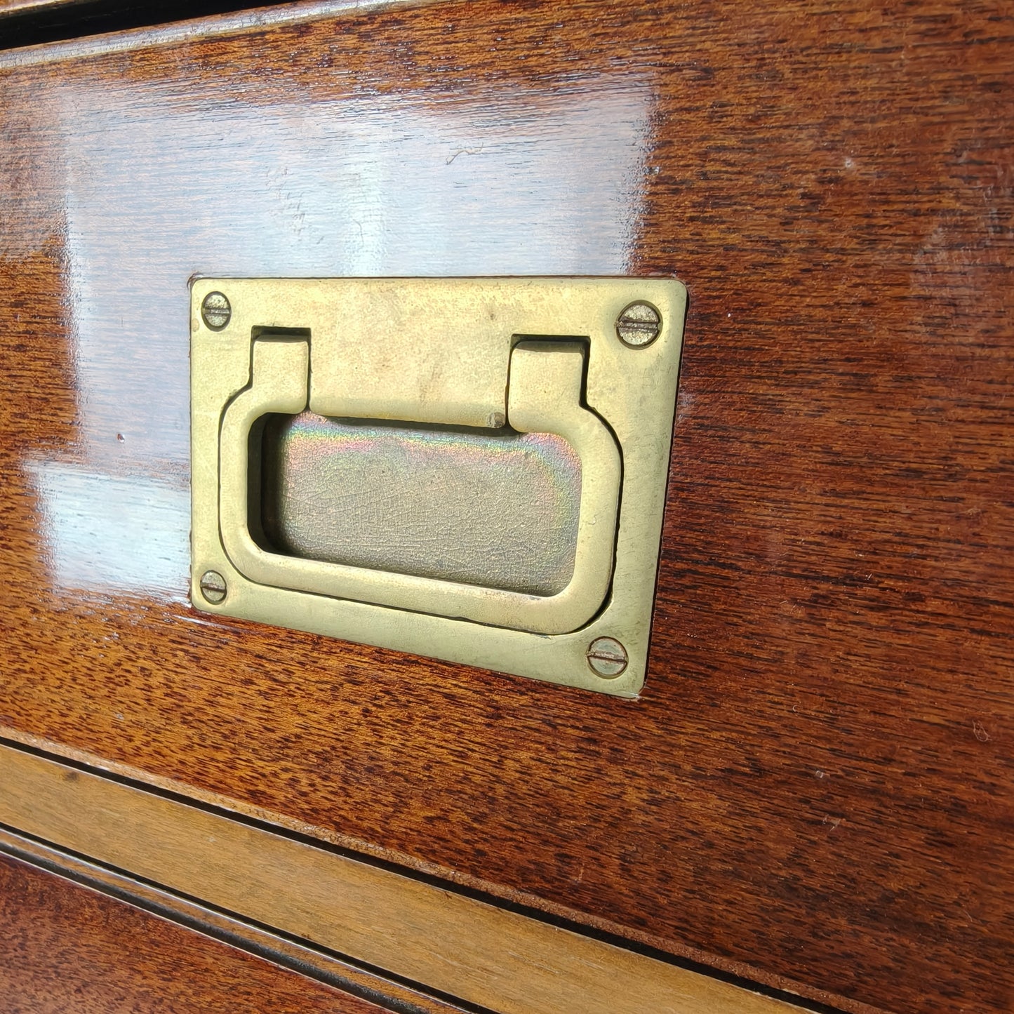 20th century campaign-style chest of drawers