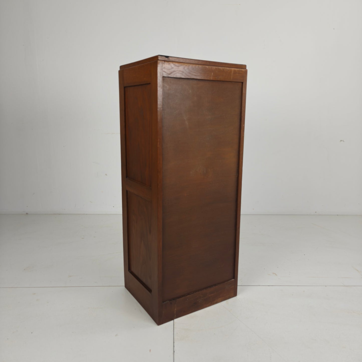 Dutch Oak tambour Archive Cabinet, 1920s–1930s