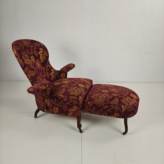 Early 20th-Century Adjustable Reclining Armchair by Drevette L.M., circa 1900–1920