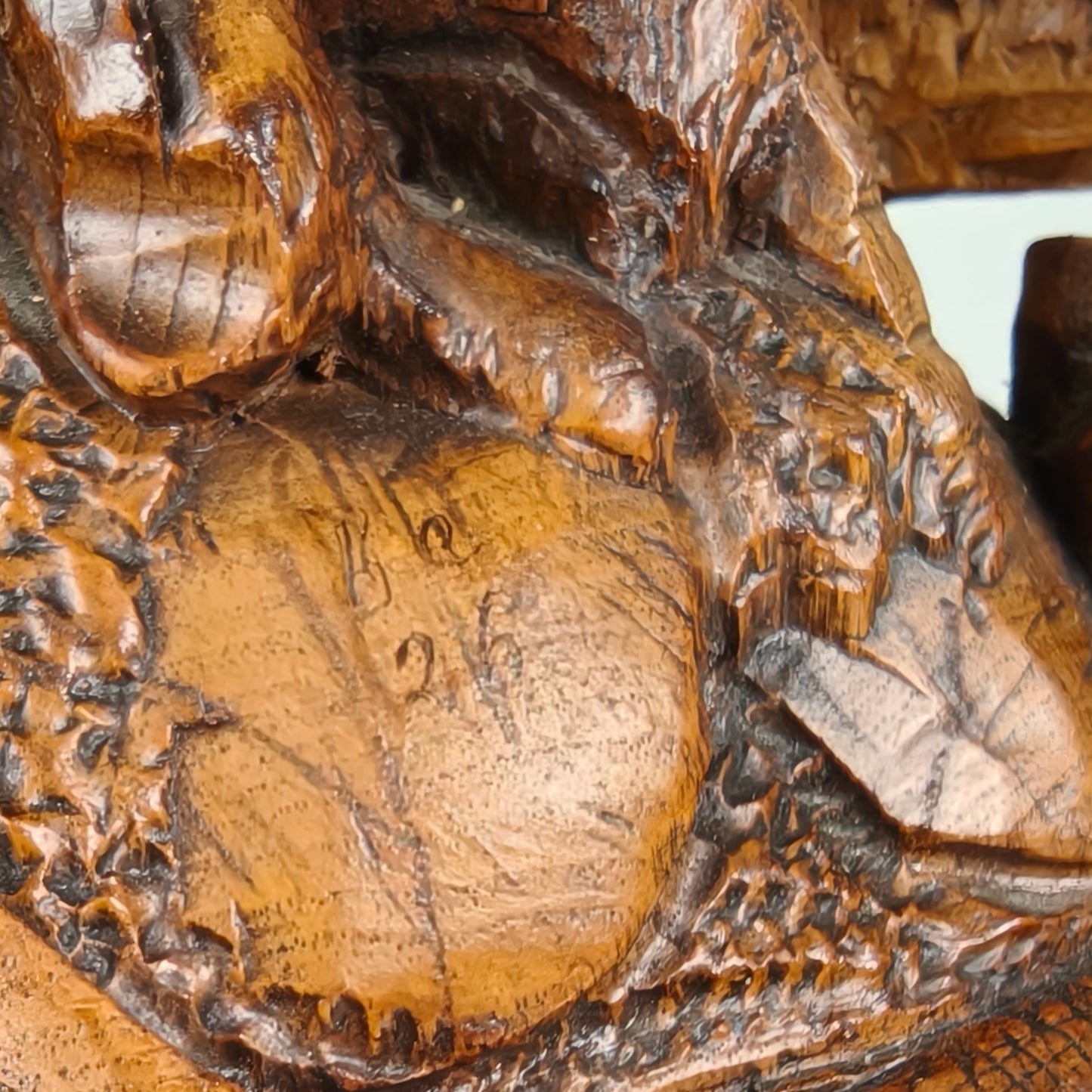 Antique 19th Century Black Forest Hand Carved Deer Sculpture