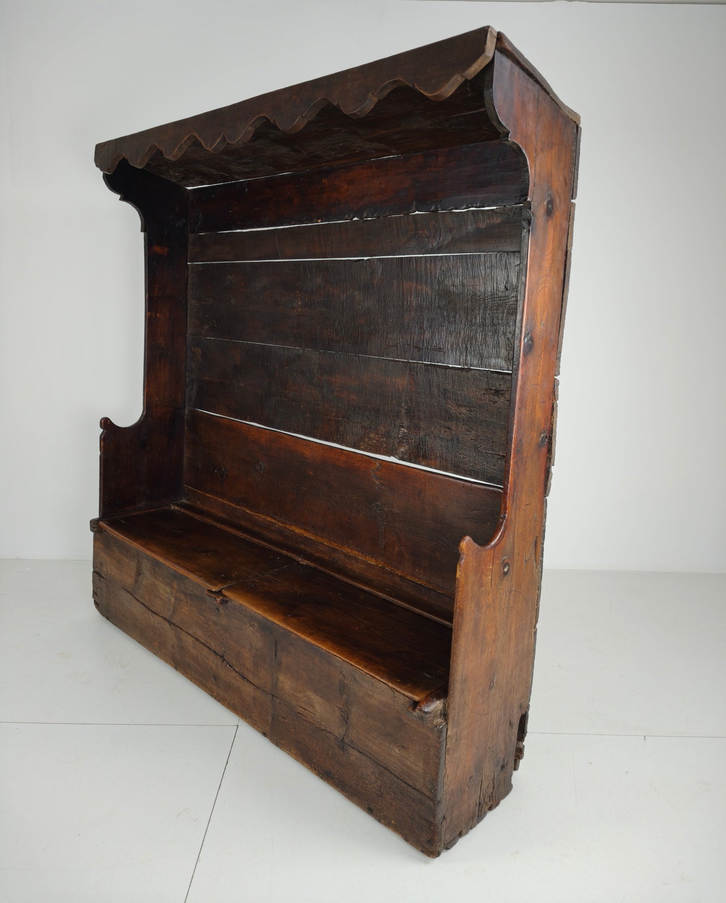 18th Century Catalan Settle Bench