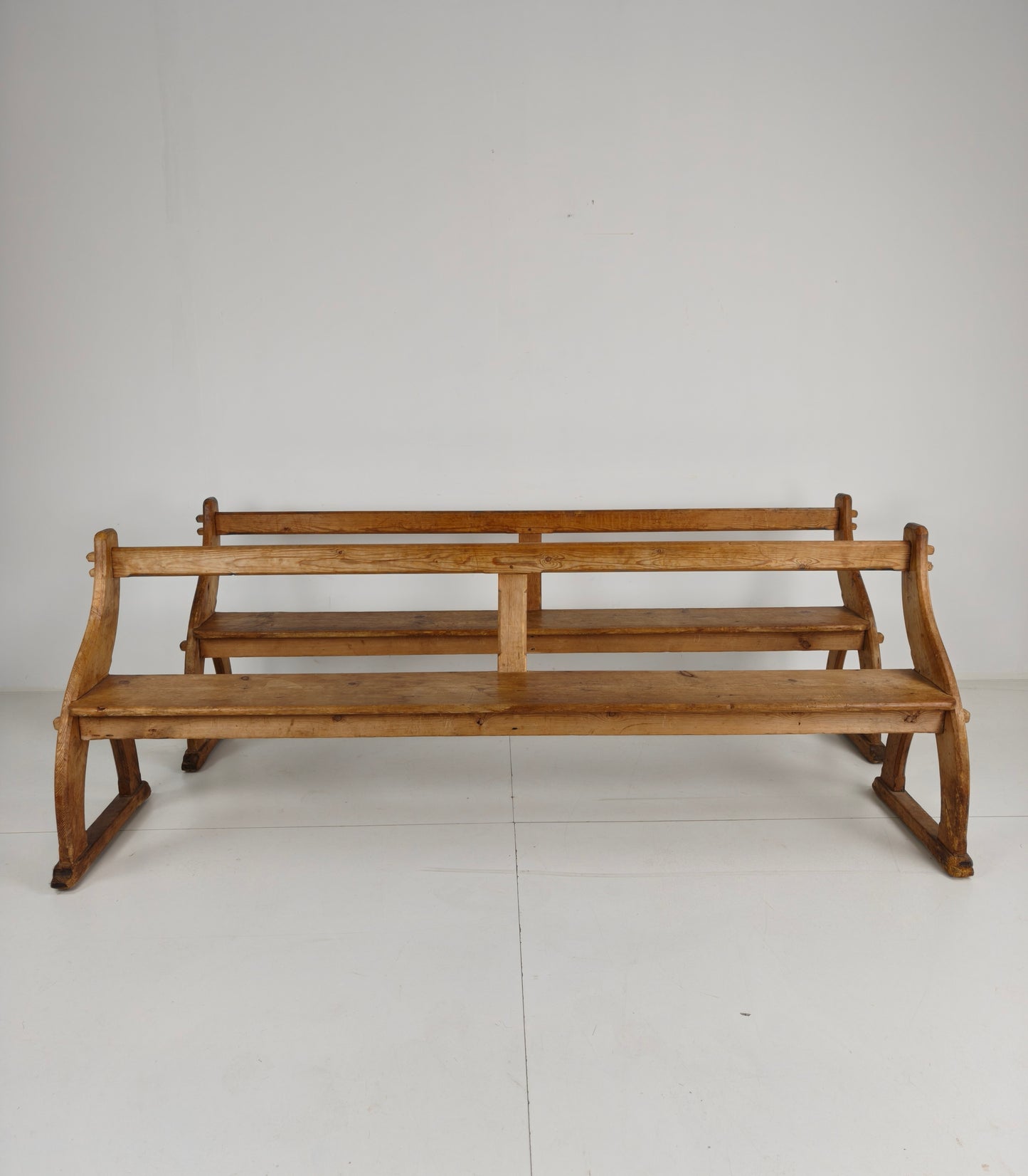 Victorian Pitch Pine School Benches – Circa 1900, England
