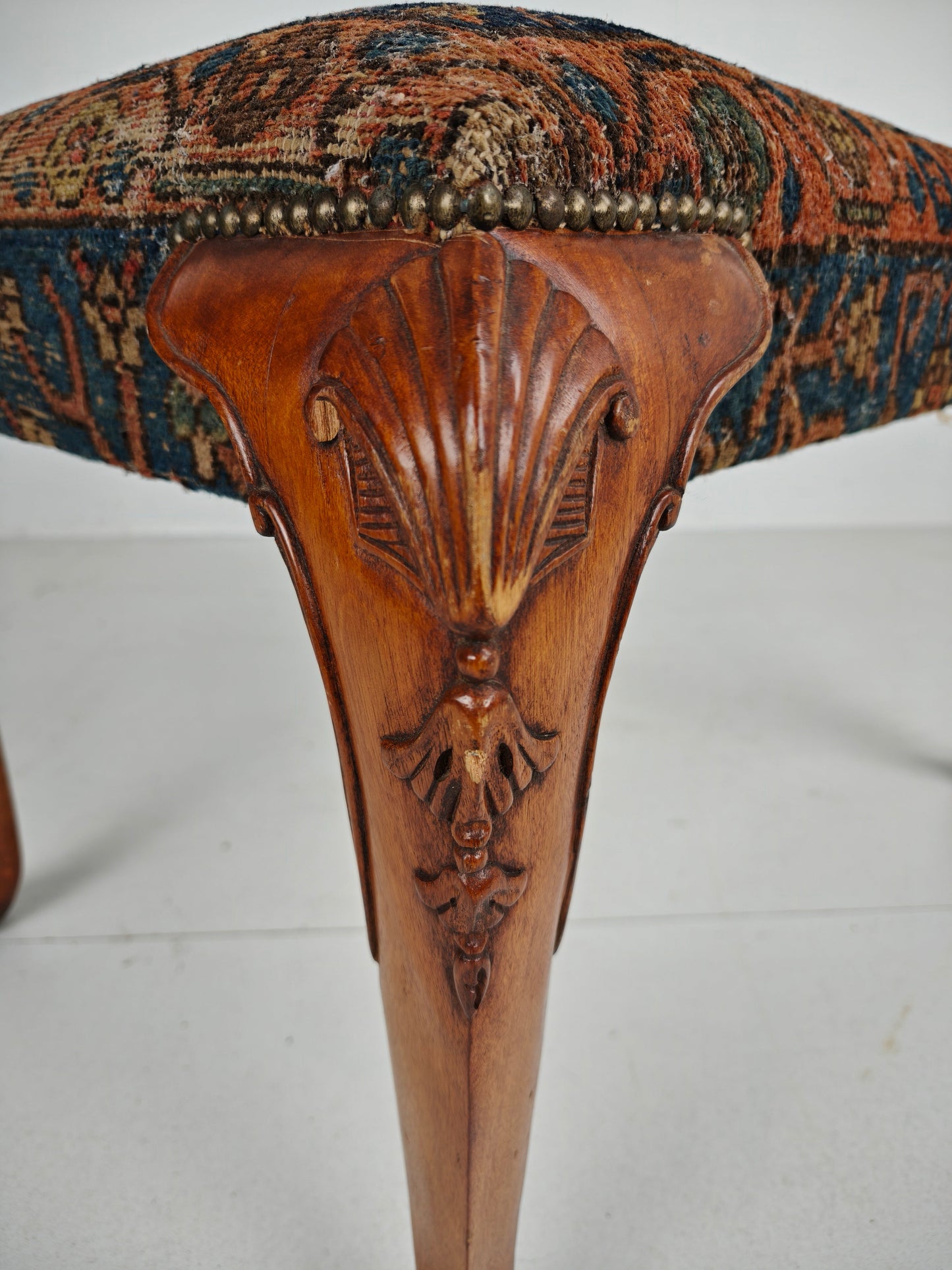Antique Foot Stool, Walnut, English Regency, Circa 1800–1820 Antique Foot Stool, Walnut, English Regency, Circa 1800–1820