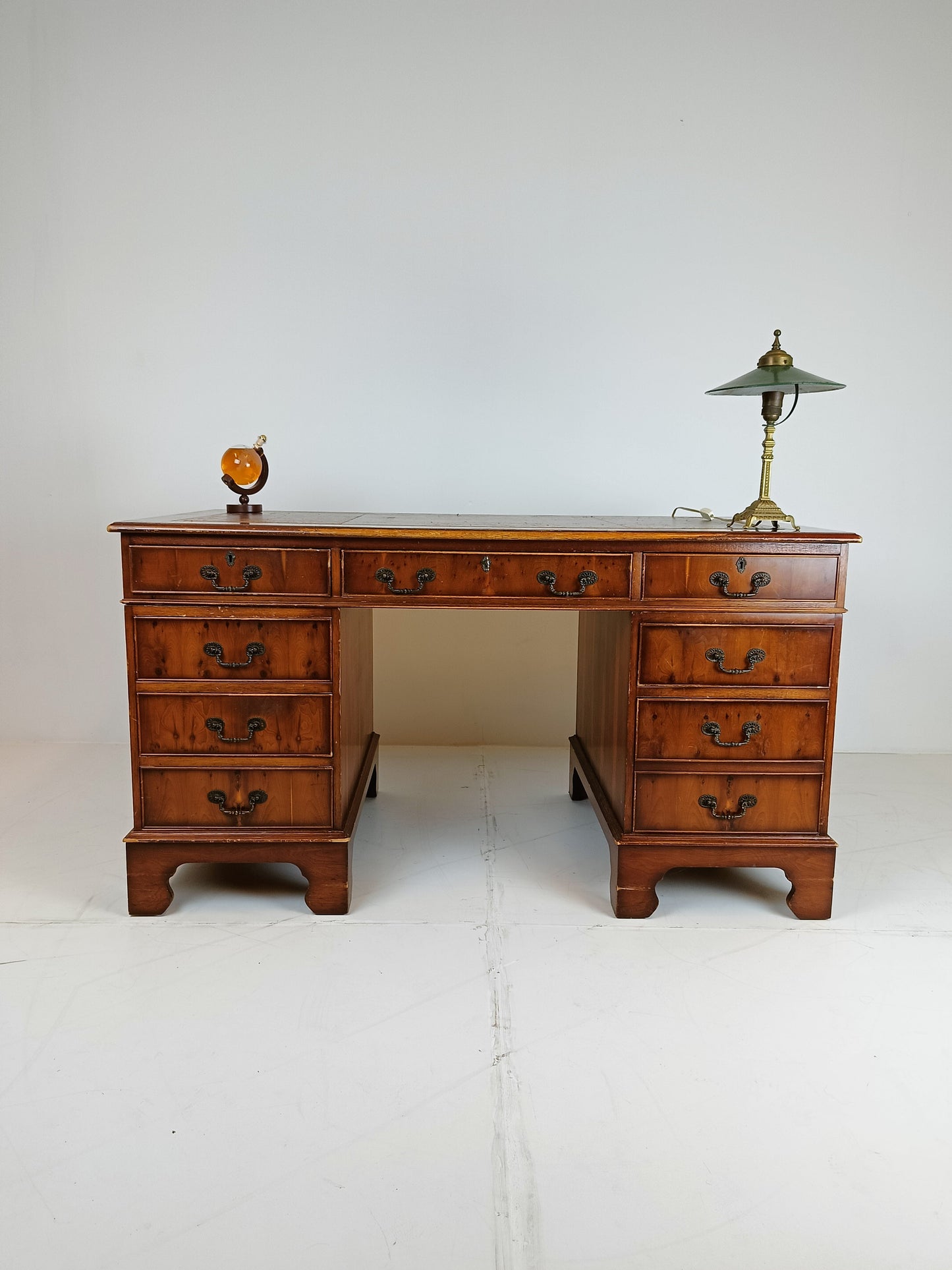 Chesterfield Office Desk with Leather Top Chesterfield Office Desk with Leather Top