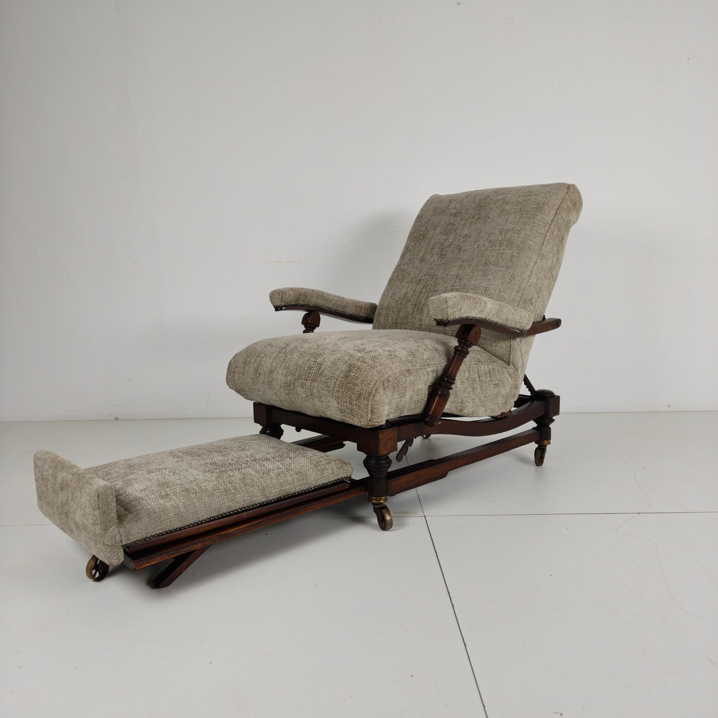 English Reclining Library Chair (circa 1860) English Reclining Library Chair (circa 1860)