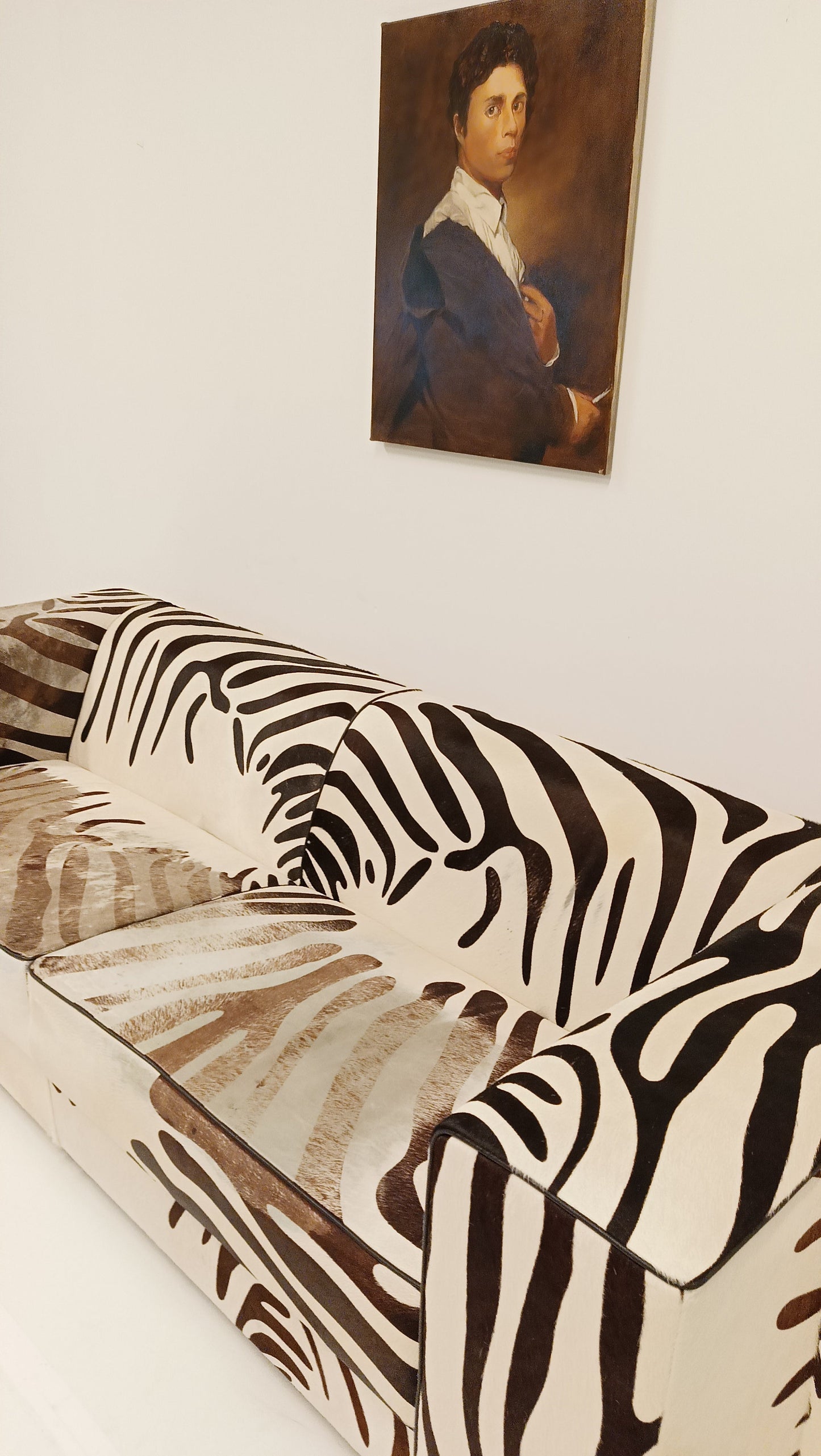 One Of A Kind Vintage Zebra Style Sofa One Of A Kind Vintage Zebra Style Sofa