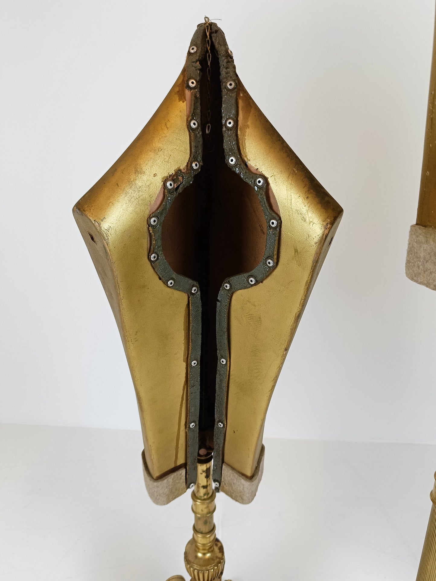 Set of Mannequin With Brass Carved Frame Set of Mannequin With Brass Carved Frame