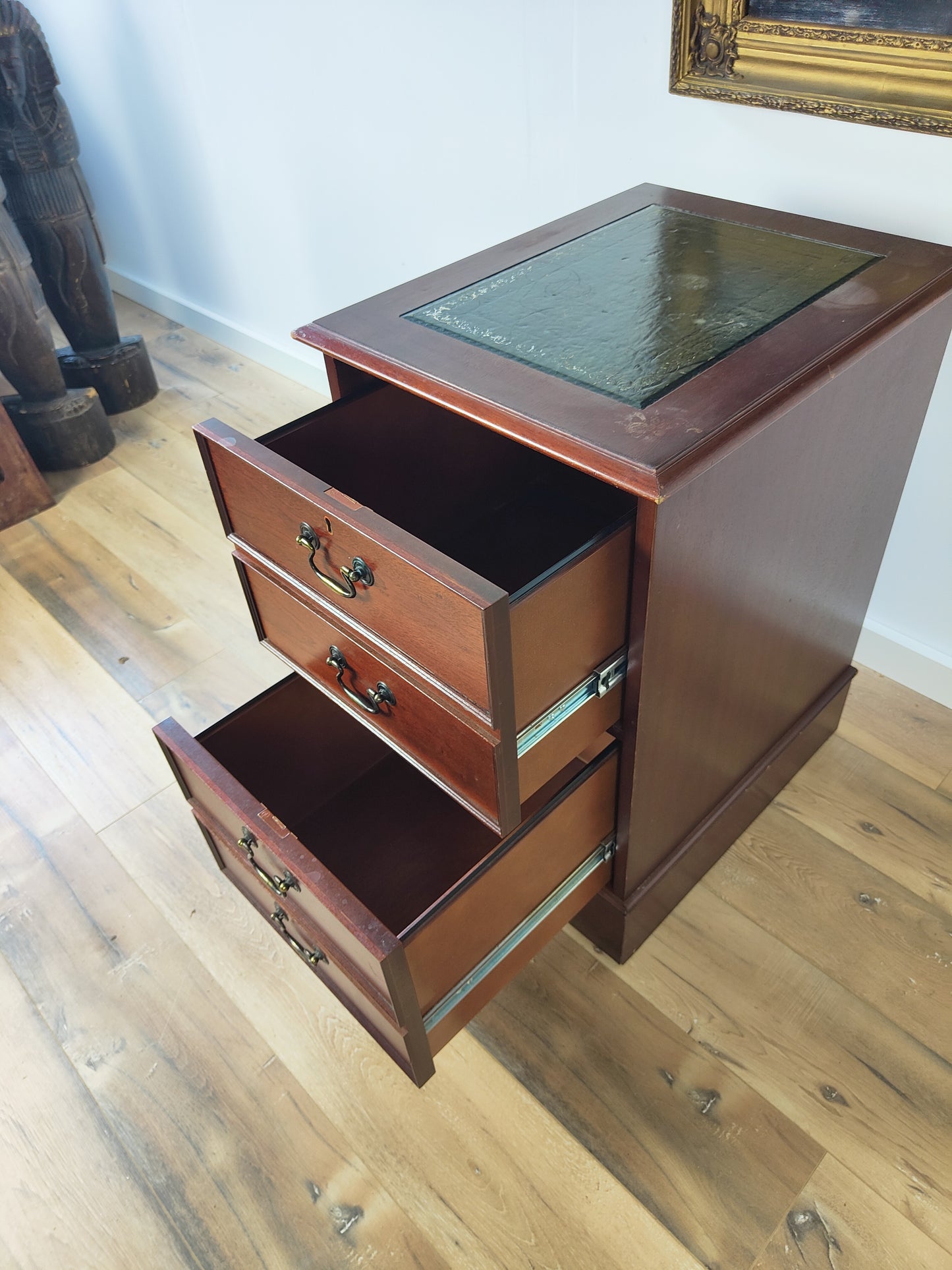 English Chesterfield Filing Cabinet