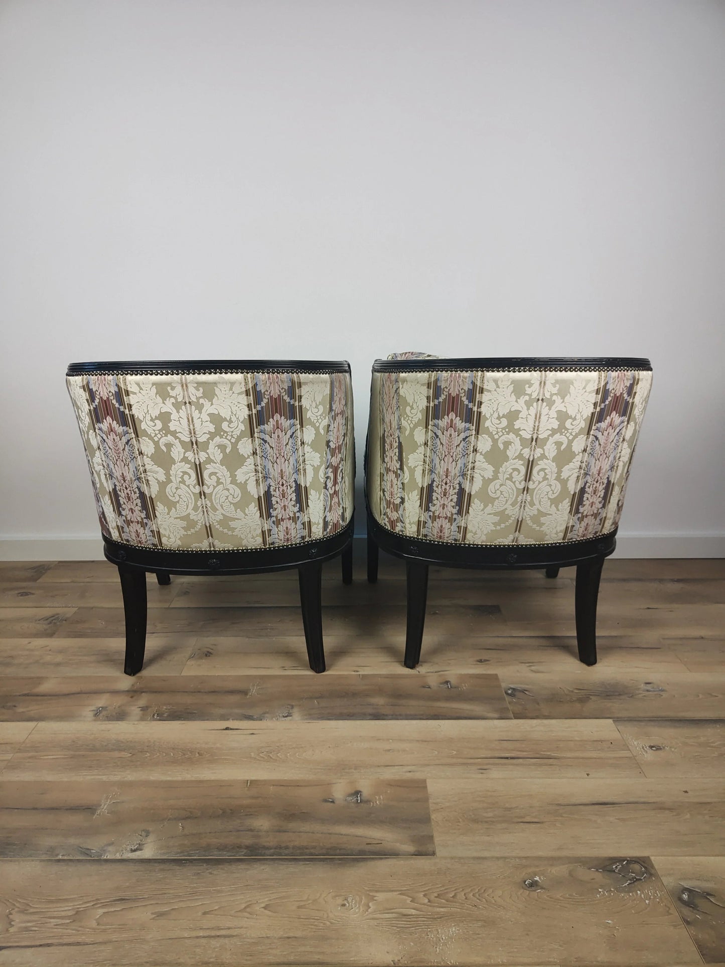 Neoclassical Lacquered Carved Swan Armchairs Neoclassical Lacquered Carved Swan Armchairs