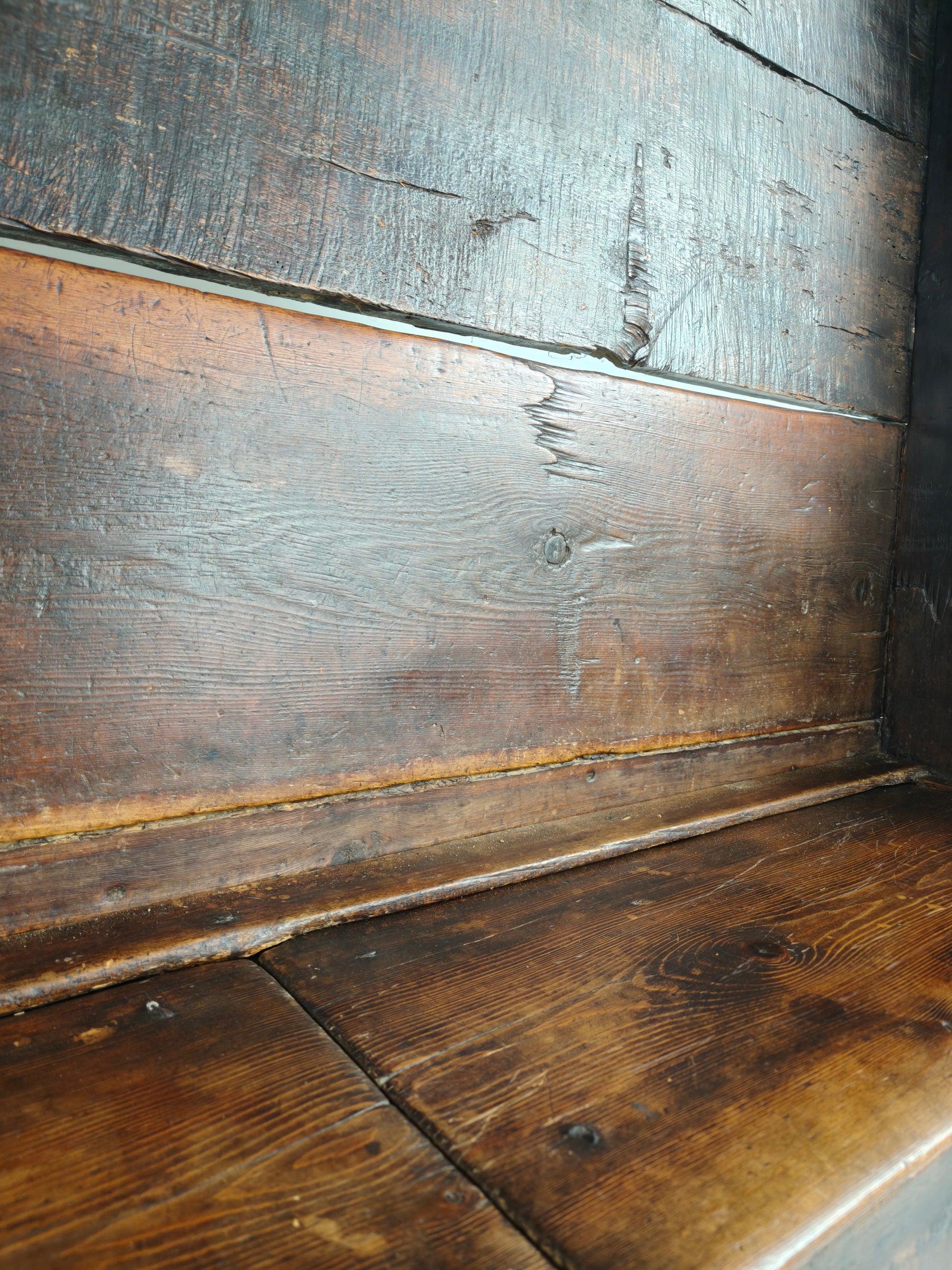 18th Century Catalan Settle Bench 18th Century Catalan Settle Bench