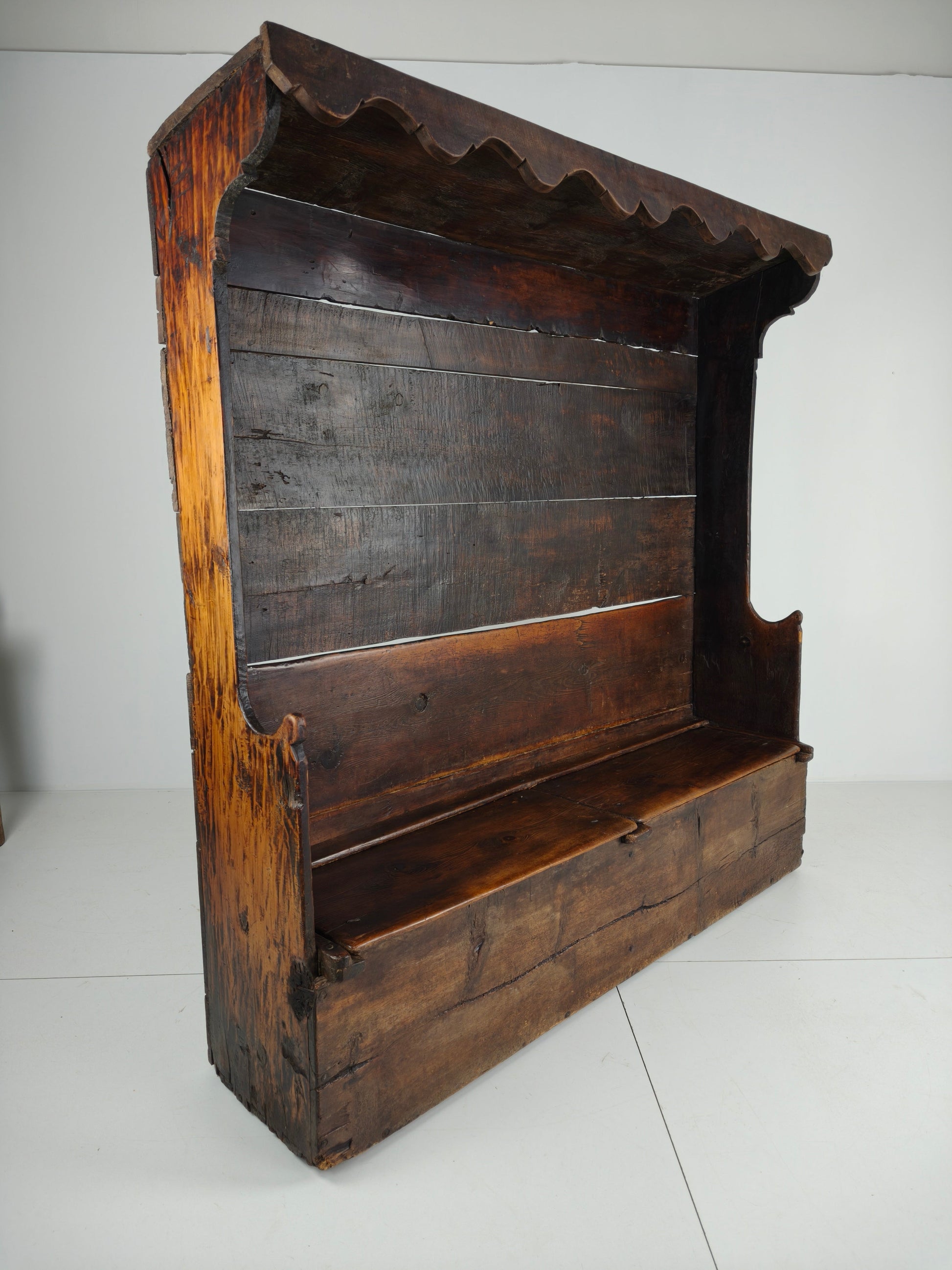 18th Century Catalan Settle Bench 18th Century Catalan Settle Bench