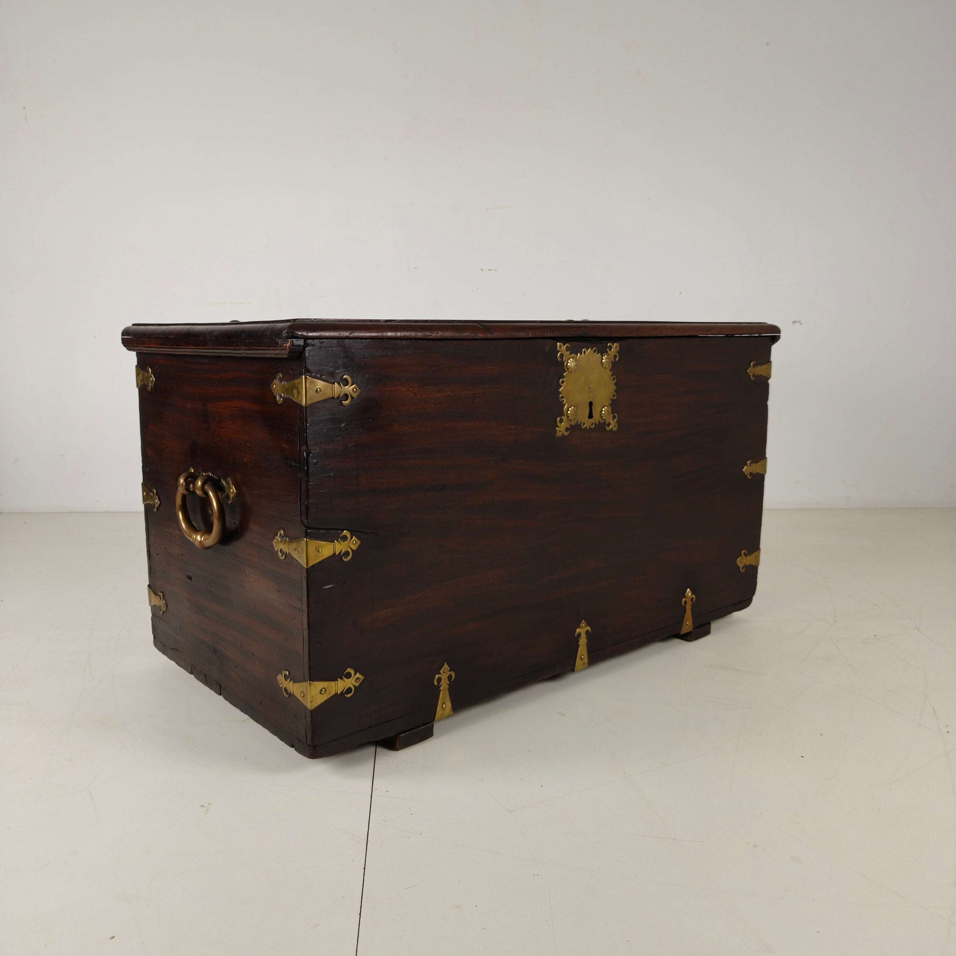 18th Century Dutch VOC Colonial Chest with Brass Mounts 18th Century Dutch VOC Colonial Chest with Brass Mounts