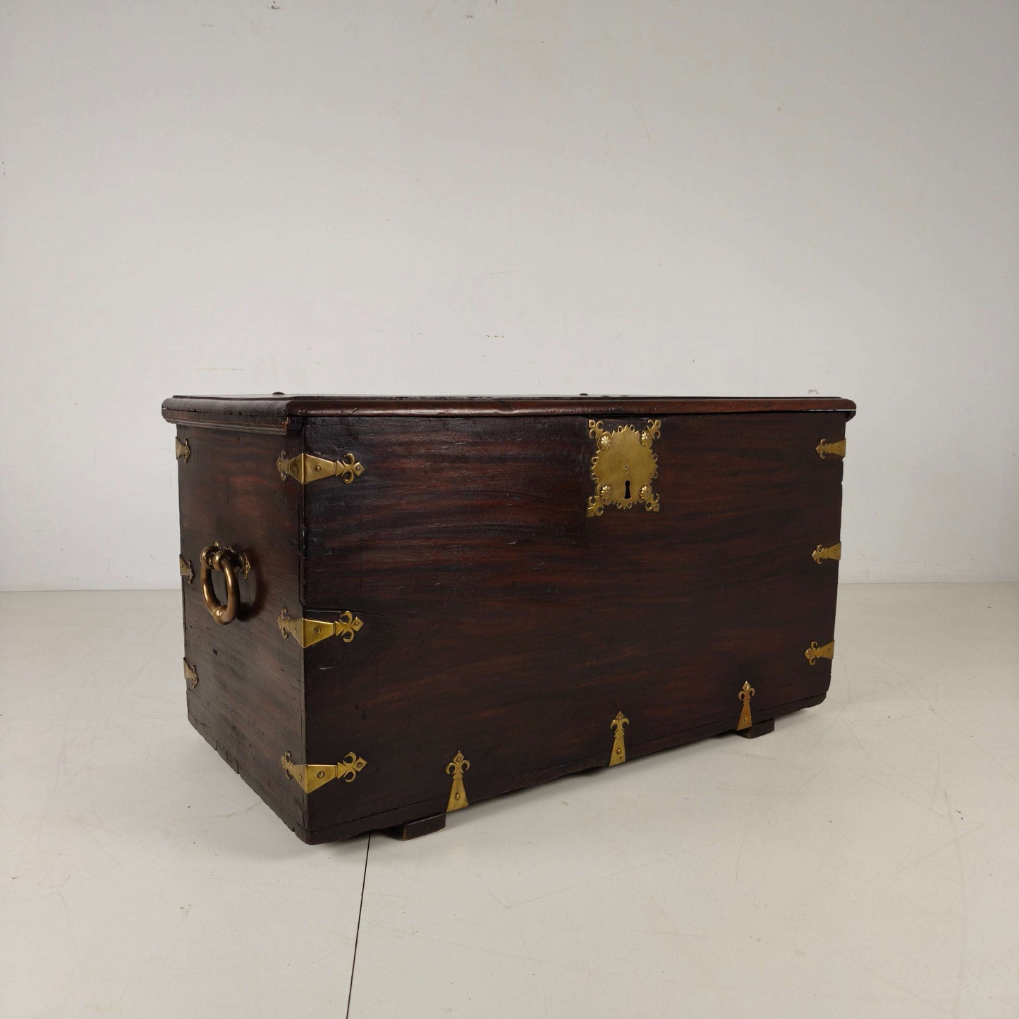 18th Century Dutch VOC Colonial Chest with Brass Mounts 18th Century Dutch VOC Colonial Chest with Brass Mounts