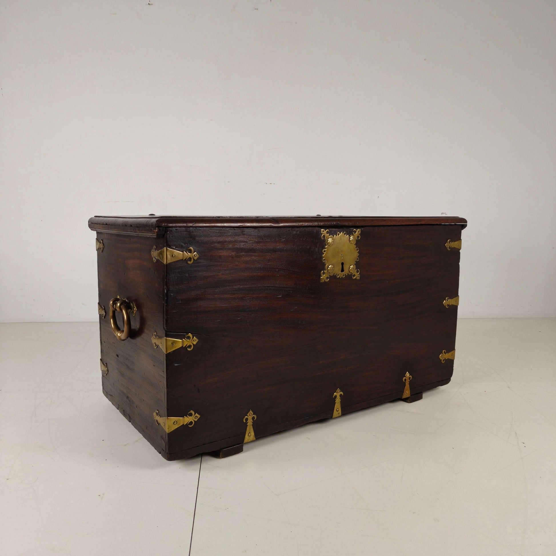 18th Century Dutch VOC Colonial Chest with Brass Mounts 18th Century Dutch VOC Colonial Chest with Brass Mounts