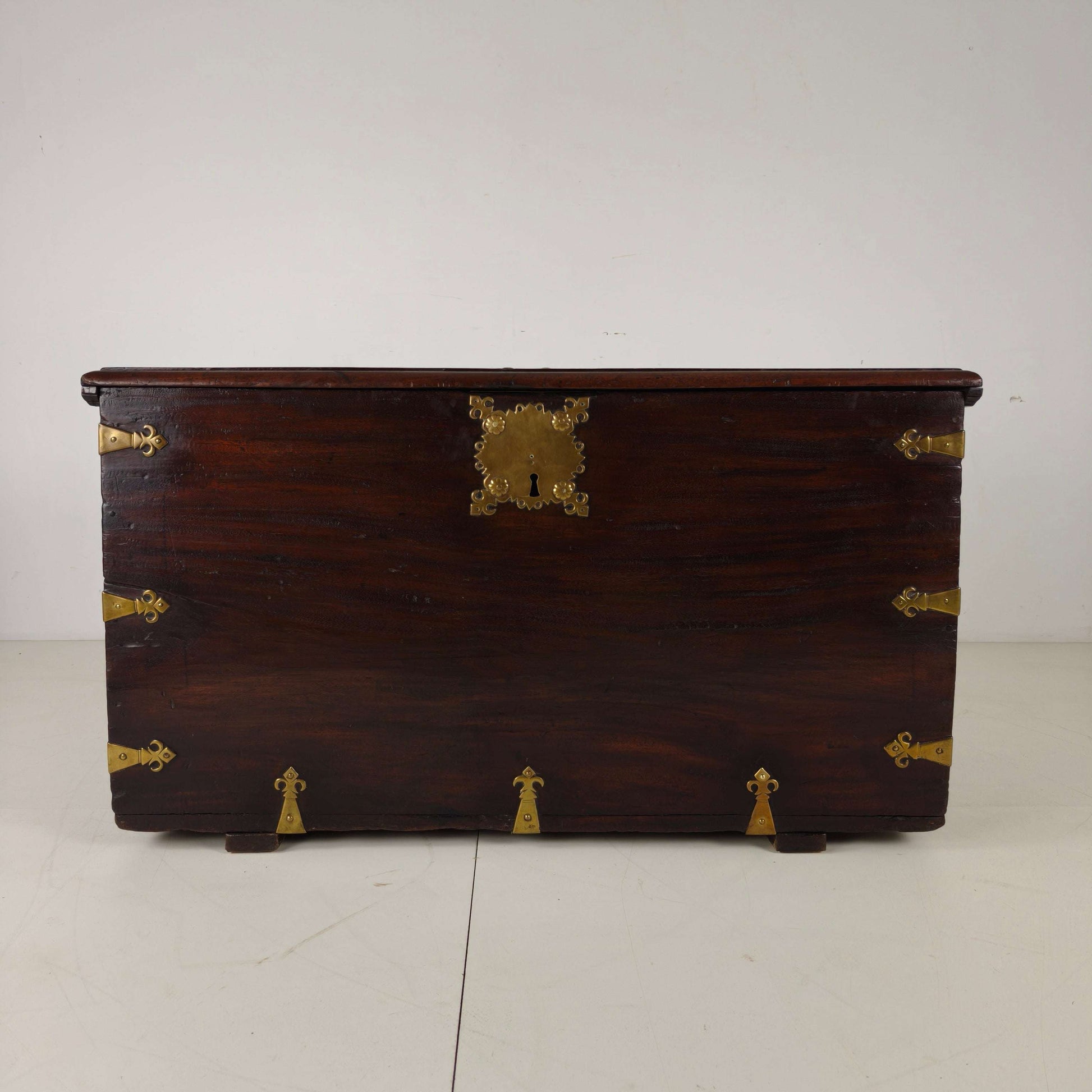 18th Century Dutch VOC Colonial Chest with Brass Mounts 18th Century Dutch VOC Colonial Chest with Brass Mounts