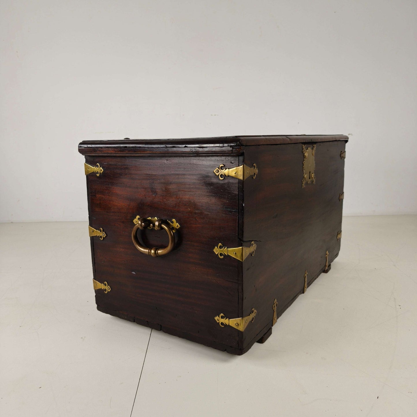 18th Century Dutch VOC Colonial Chest with Brass Mounts 18th Century Dutch VOC Colonial Chest with Brass Mounts