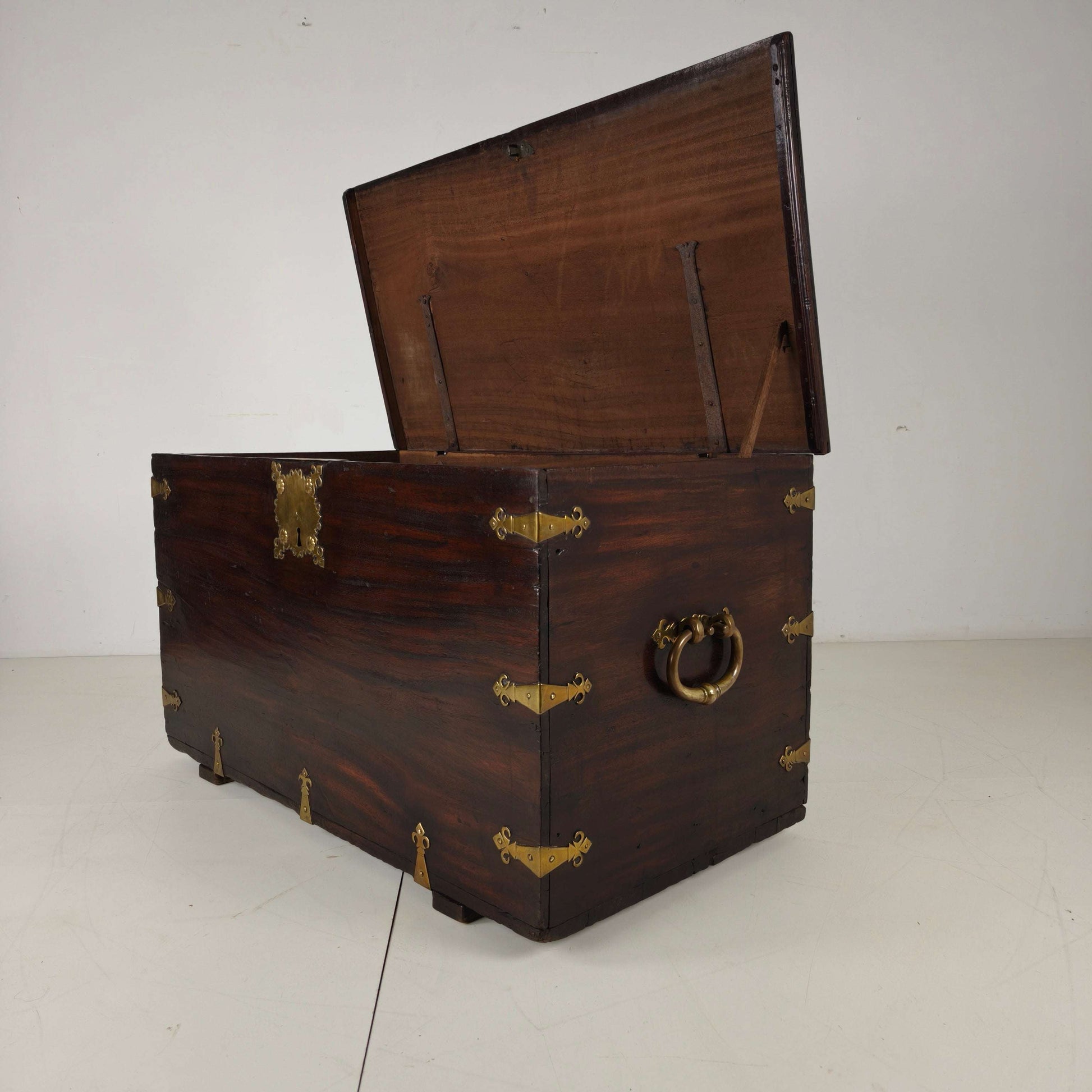 18th Century Dutch VOC Colonial Chest with Brass Mounts 18th Century Dutch VOC Colonial Chest with Brass Mounts