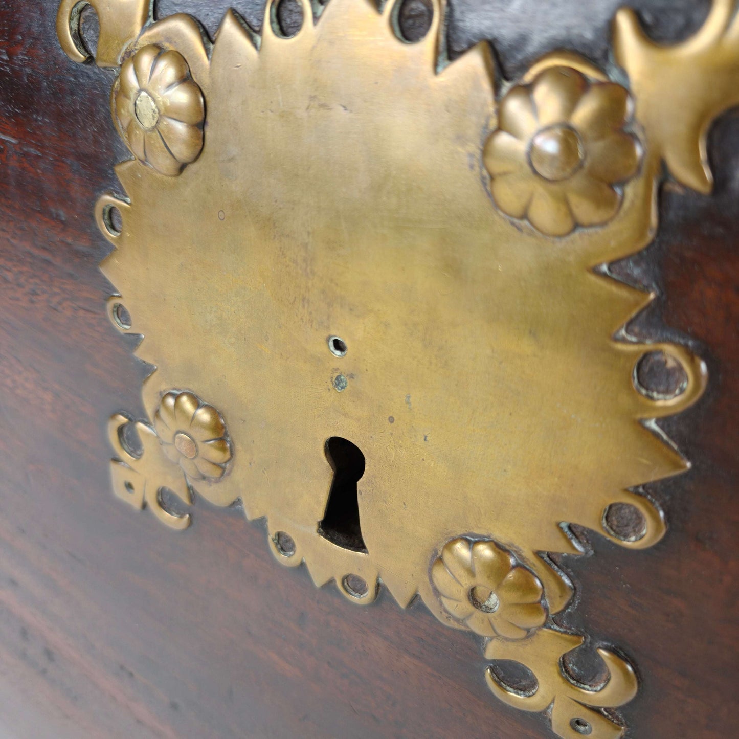 18th Century Dutch VOC Colonial Chest with Brass Mounts 18th Century Dutch VOC Colonial Chest with Brass Mounts