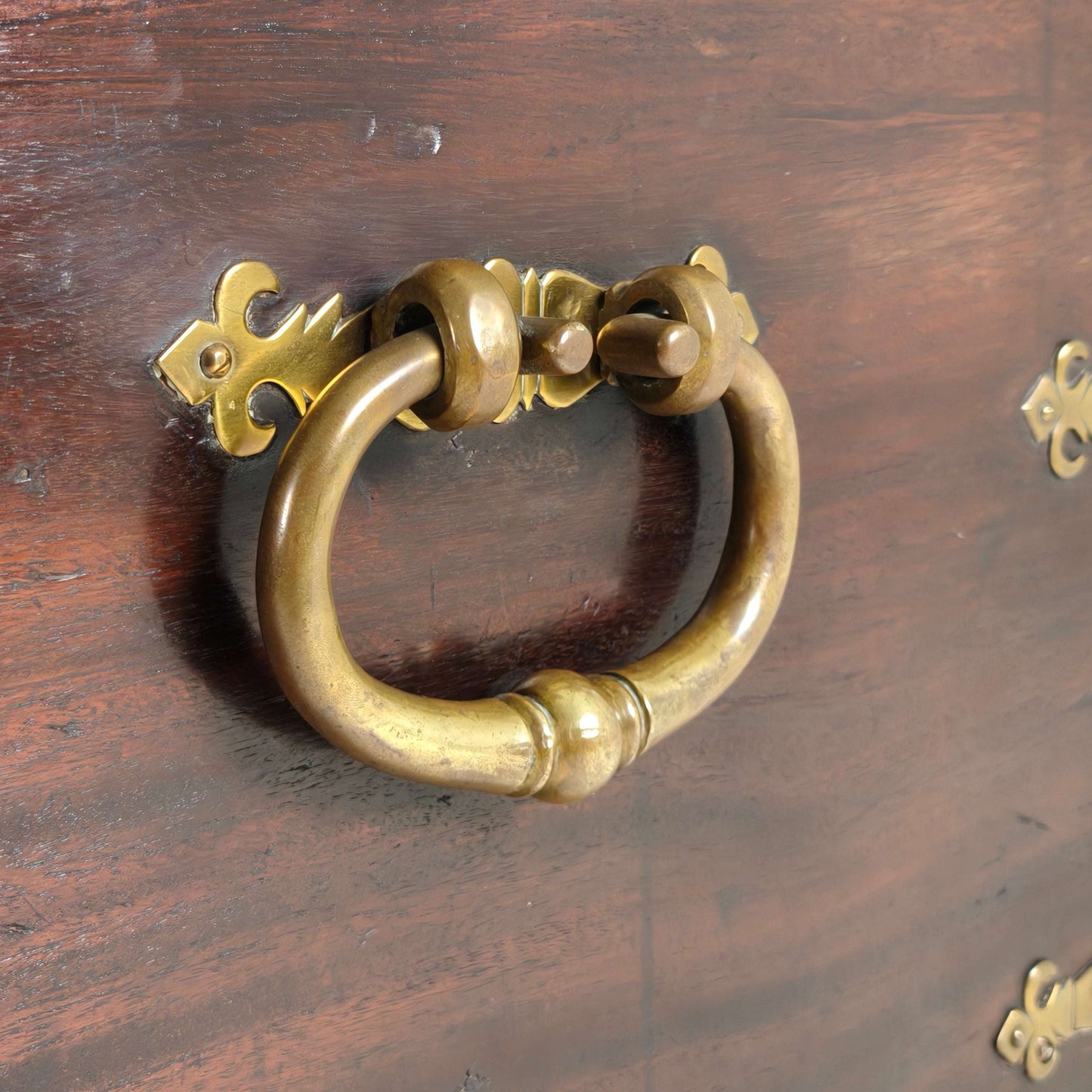 18th Century Dutch VOC Colonial Chest with Brass Mounts 18th Century Dutch VOC Colonial Chest with Brass Mounts