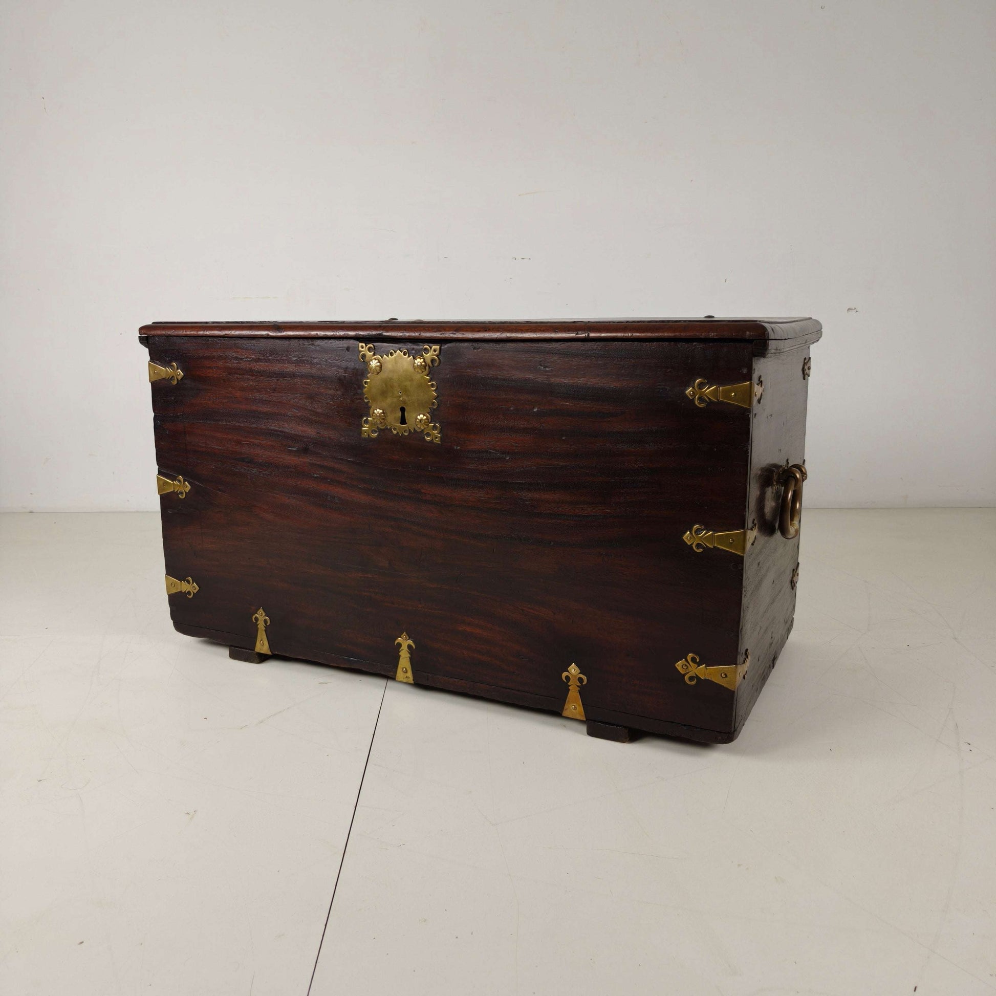18th Century Dutch VOC Colonial Chest with Brass Mounts 18th Century Dutch VOC Colonial Chest with Brass Mounts