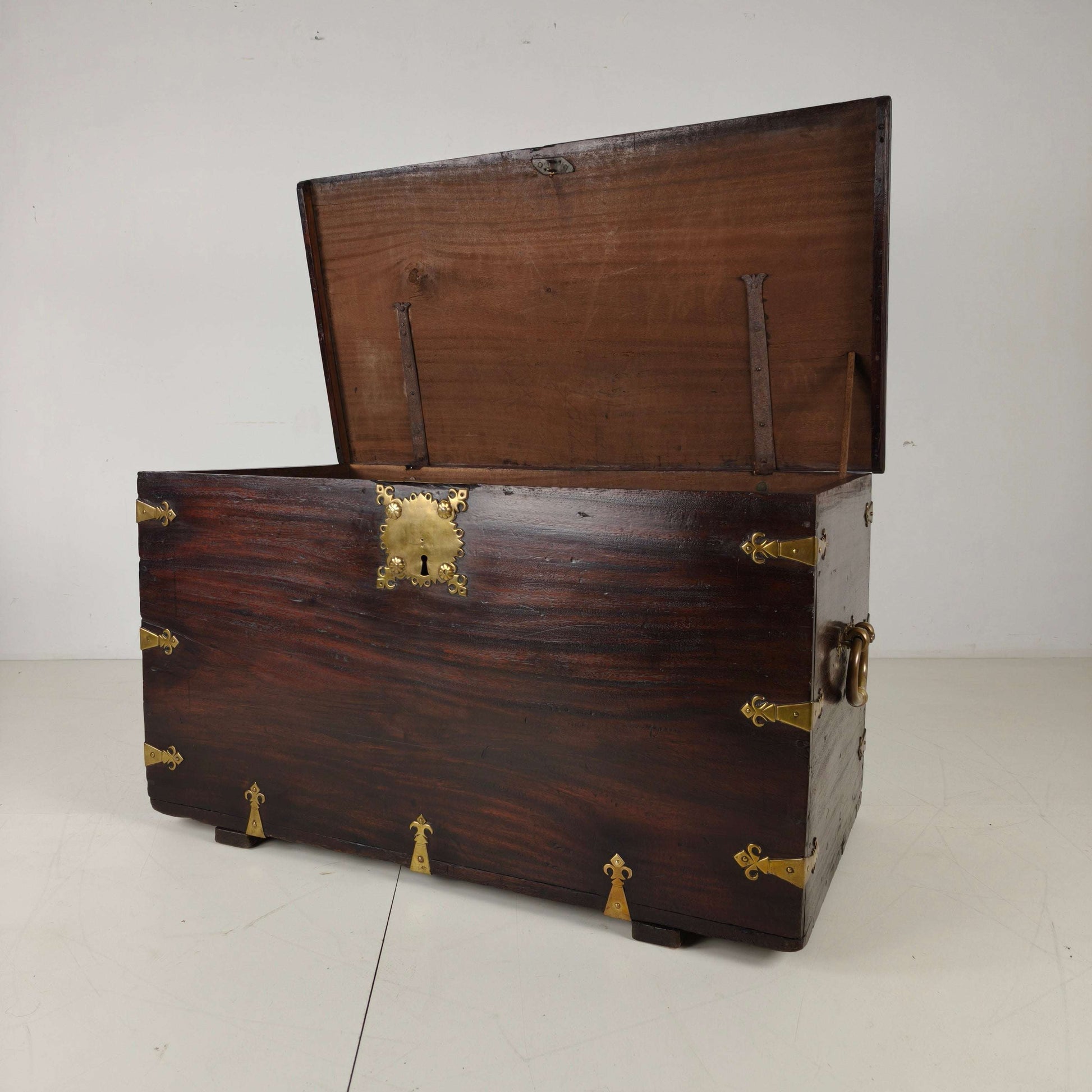 18th Century Dutch VOC Colonial Chest with Brass Mounts 18th Century Dutch VOC Colonial Chest with Brass Mounts