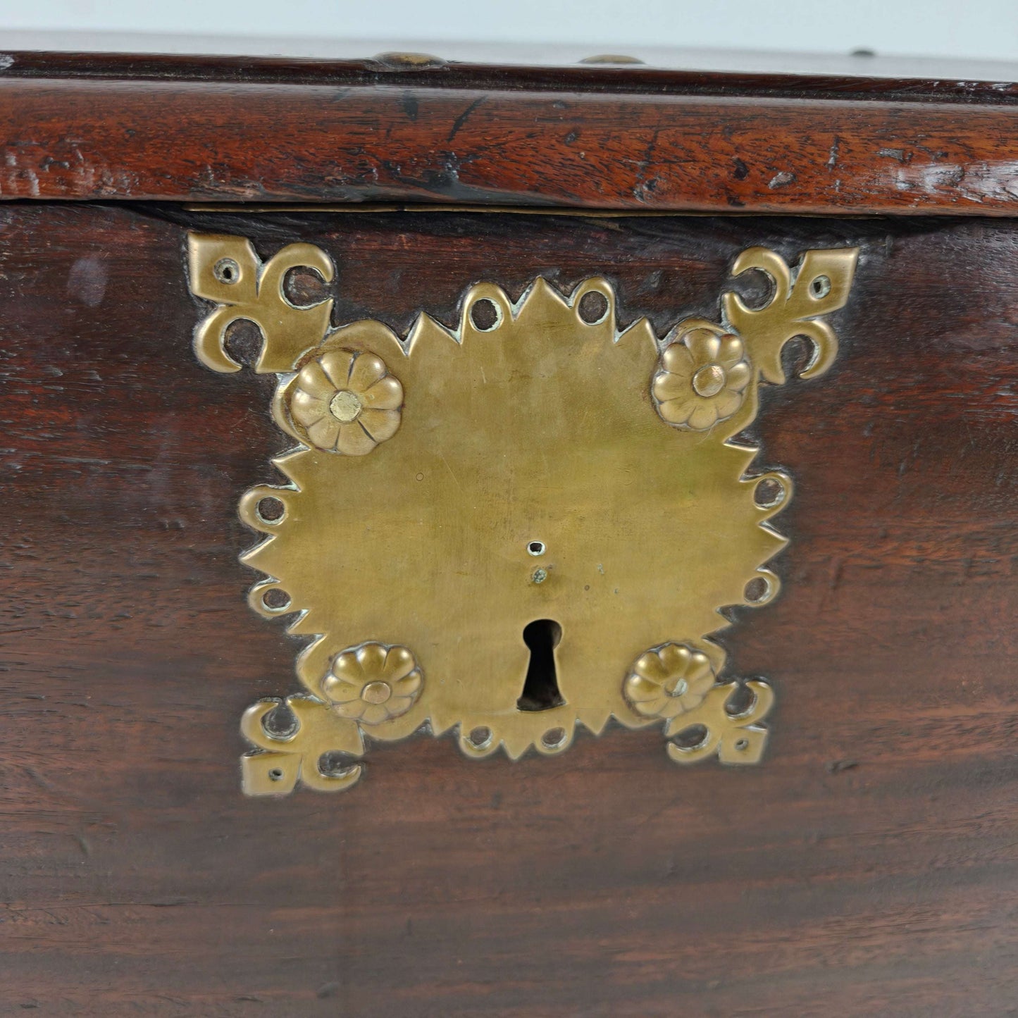 18th Century Dutch VOC Colonial Chest with Brass Mounts 18th Century Dutch VOC Colonial Chest with Brass Mounts