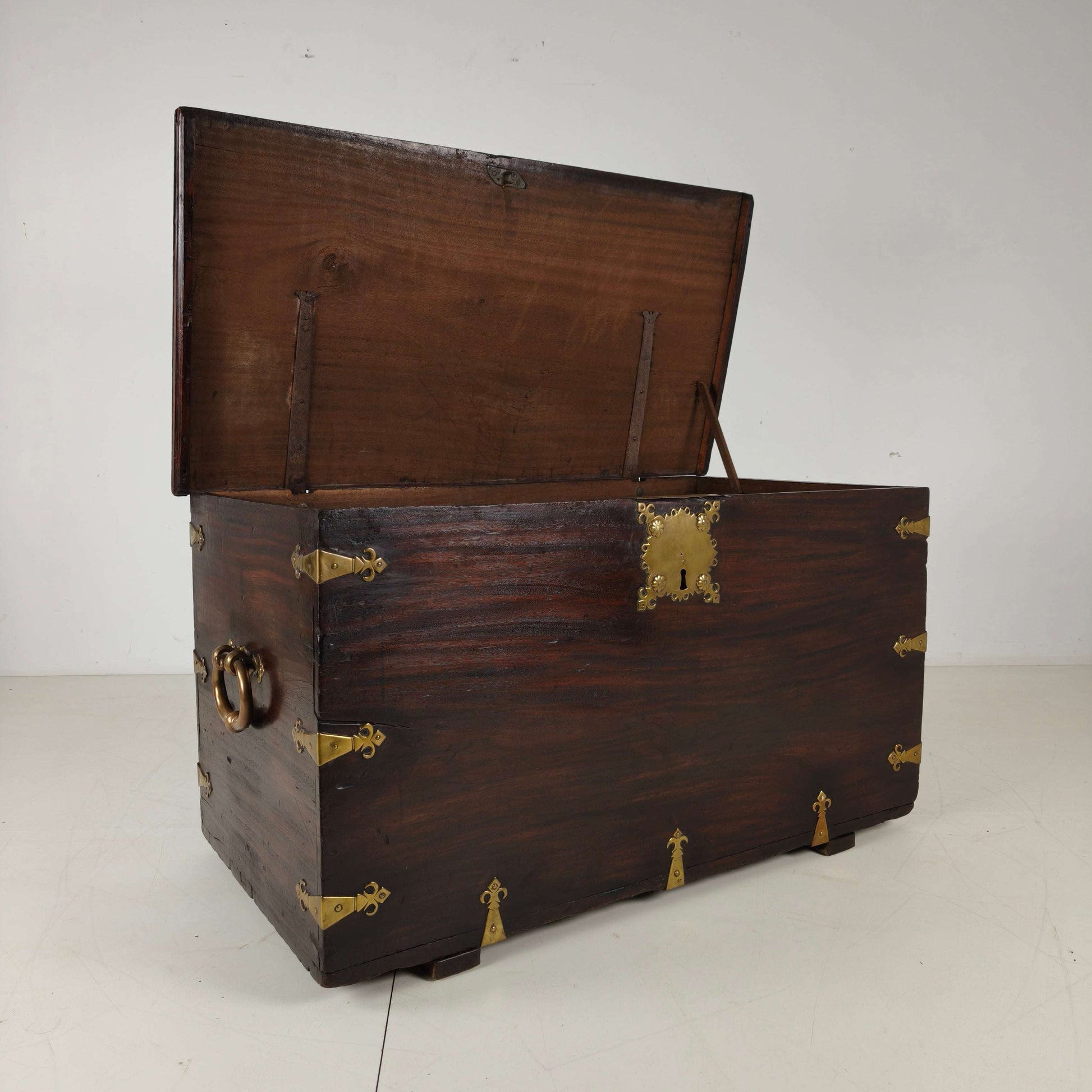 18th Century Dutch VOC Colonial Chest with Brass Mounts 18th Century Dutch VOC Colonial Chest with Brass Mounts