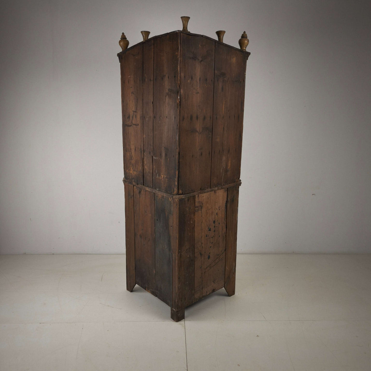 18th Century Dutch Witwerk Cabinet with Original Key & Faux Delft Decoration 18th Century Dutch Witwerk Cabinet with Original Key & Faux Delft Decoration