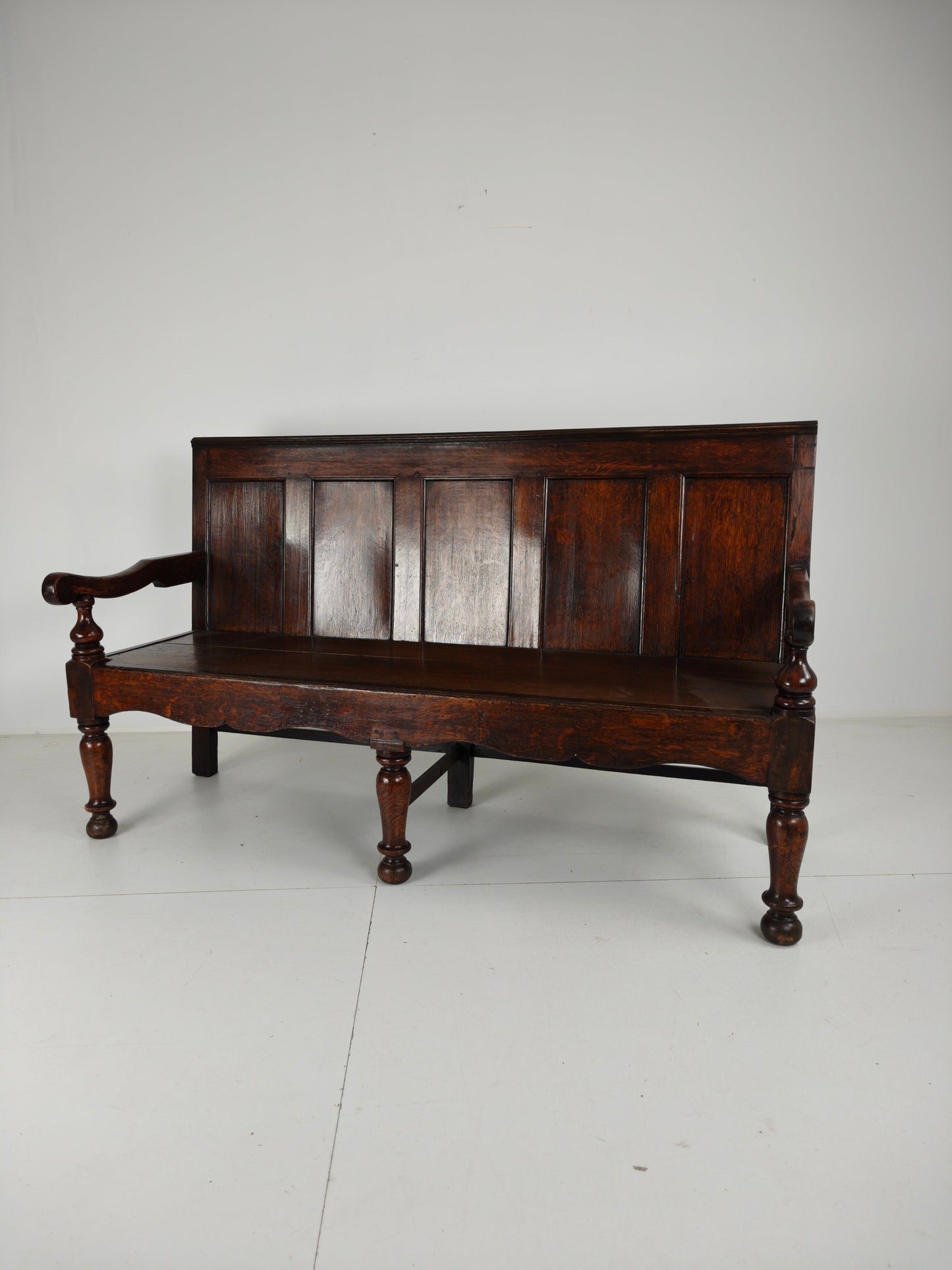 18th Century Georgian Oak Settle Bench – Dated Circa 1790 18th Century Georgian Oak Settle Bench – Dated Circa 1790