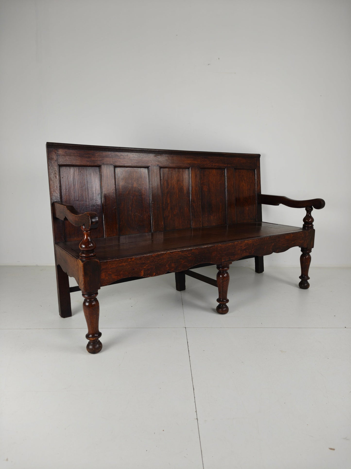 18th Century Georgian Oak Settle Bench – Dated Circa 1790 18th Century Georgian Oak Settle Bench – Dated Circa 1790