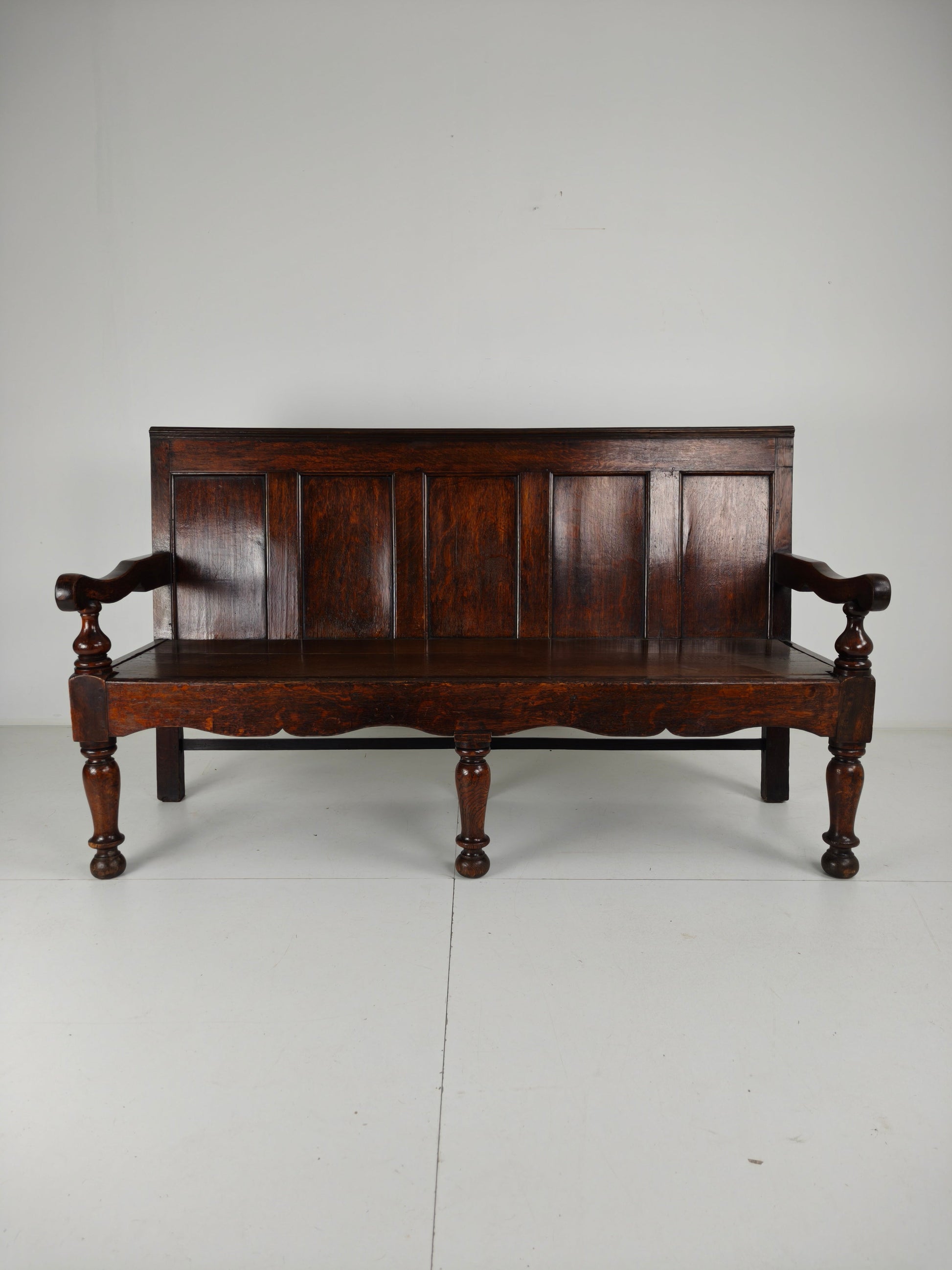 18th Century Georgian Oak Settle Bench – Dated Circa 1790 18th Century Georgian Oak Settle Bench – Dated Circa 1790