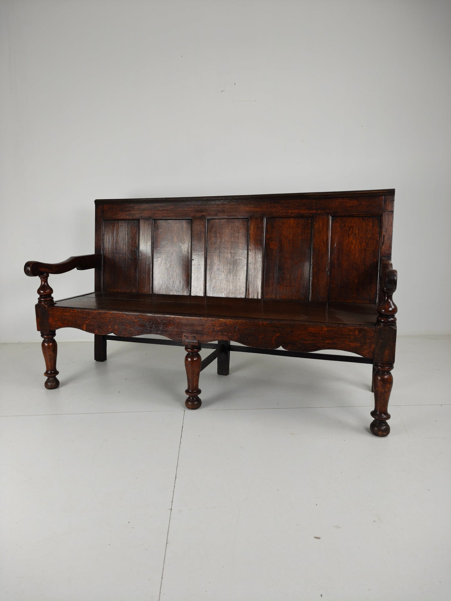 18th Century Georgian Oak Settle Bench – Dated Circa 1790 18th Century Georgian Oak Settle Bench – Dated Circa 1790