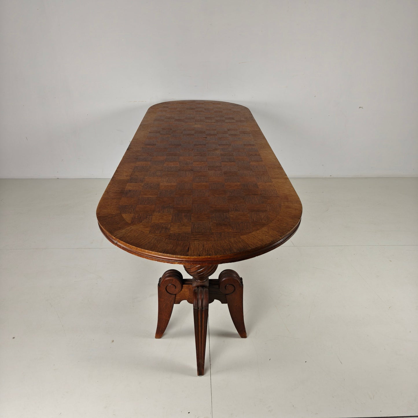 1920s Belgian Art Deco Oak Parquetry Dining Table 1920s Belgian Art Deco Oak Parquetry Dining Table