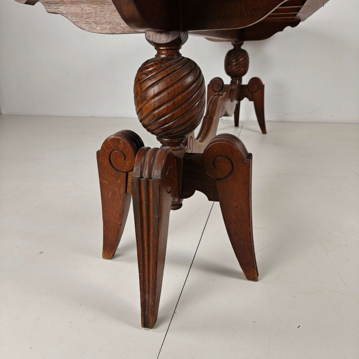 1920s Belgian Art Deco Oak Parquetry Dining Table 1920s Belgian Art Deco Oak Parquetry Dining Table