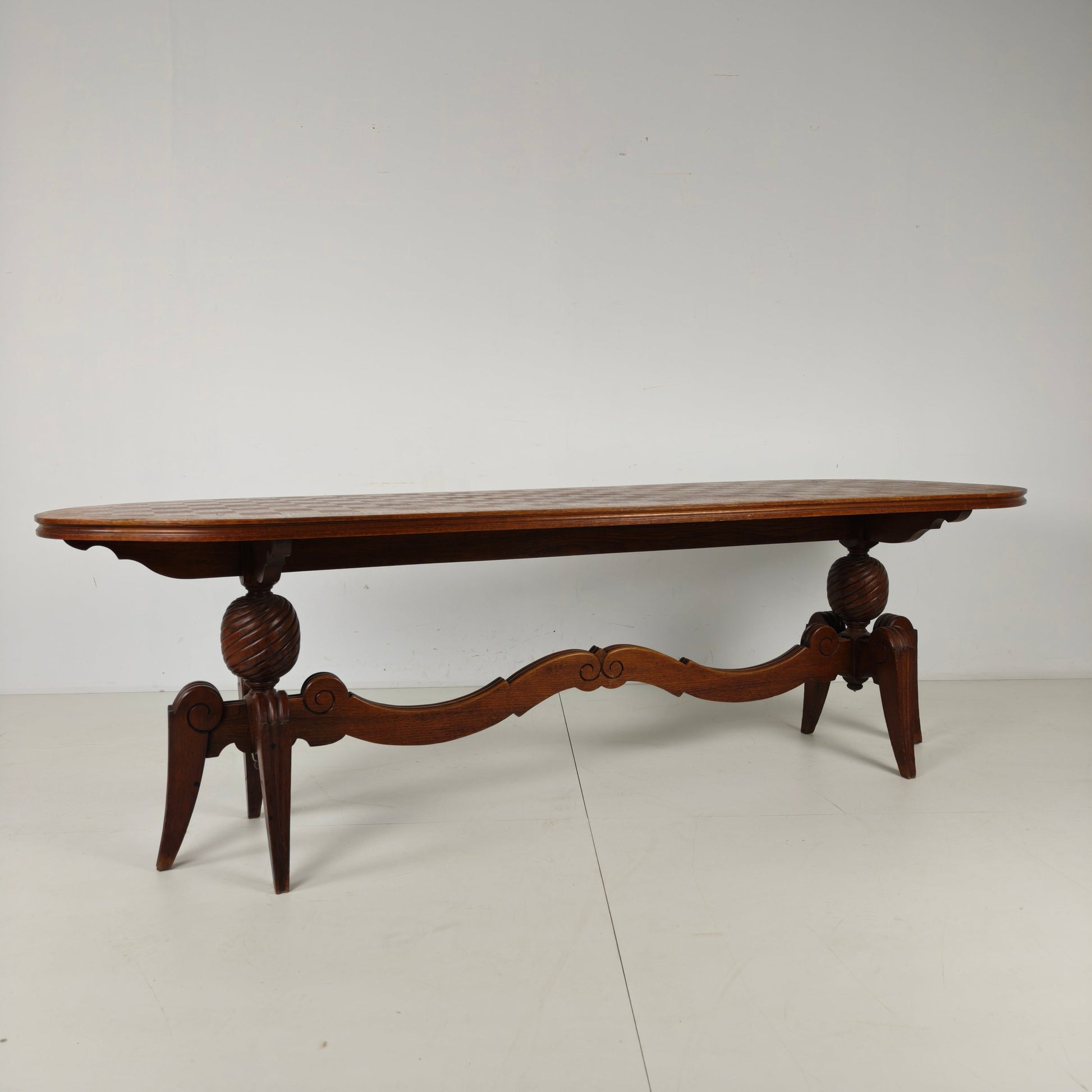 1920s Belgian Art Deco Oak Parquetry Dining Table 1920s Belgian Art Deco Oak Parquetry Dining Table