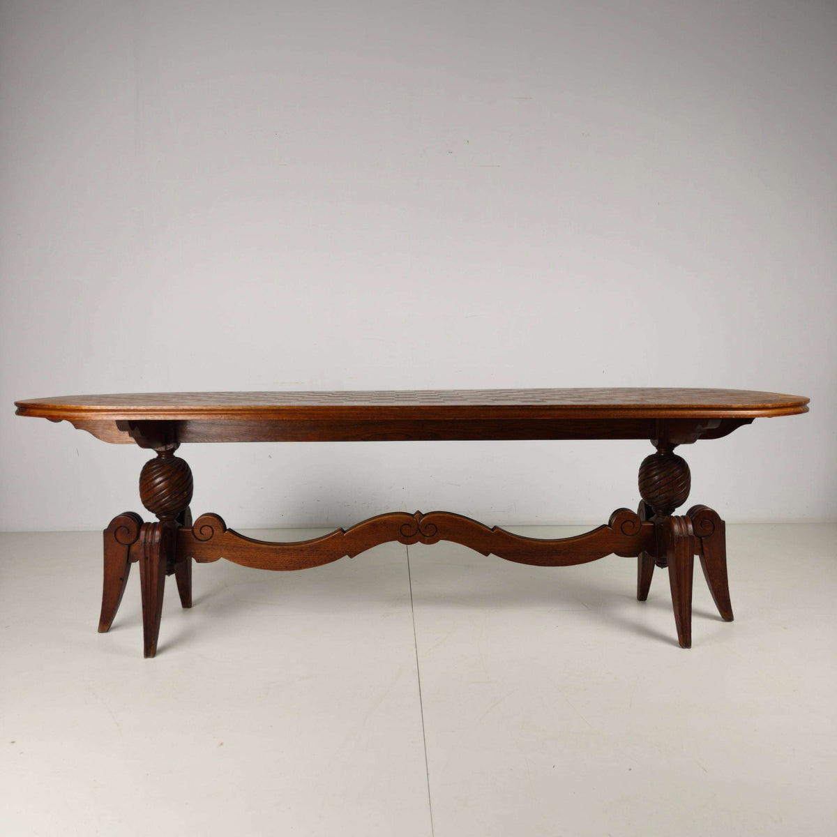 1920s Belgian Art Deco Oak Parquetry Dining Table 1920s Belgian Art Deco Oak Parquetry Dining Table