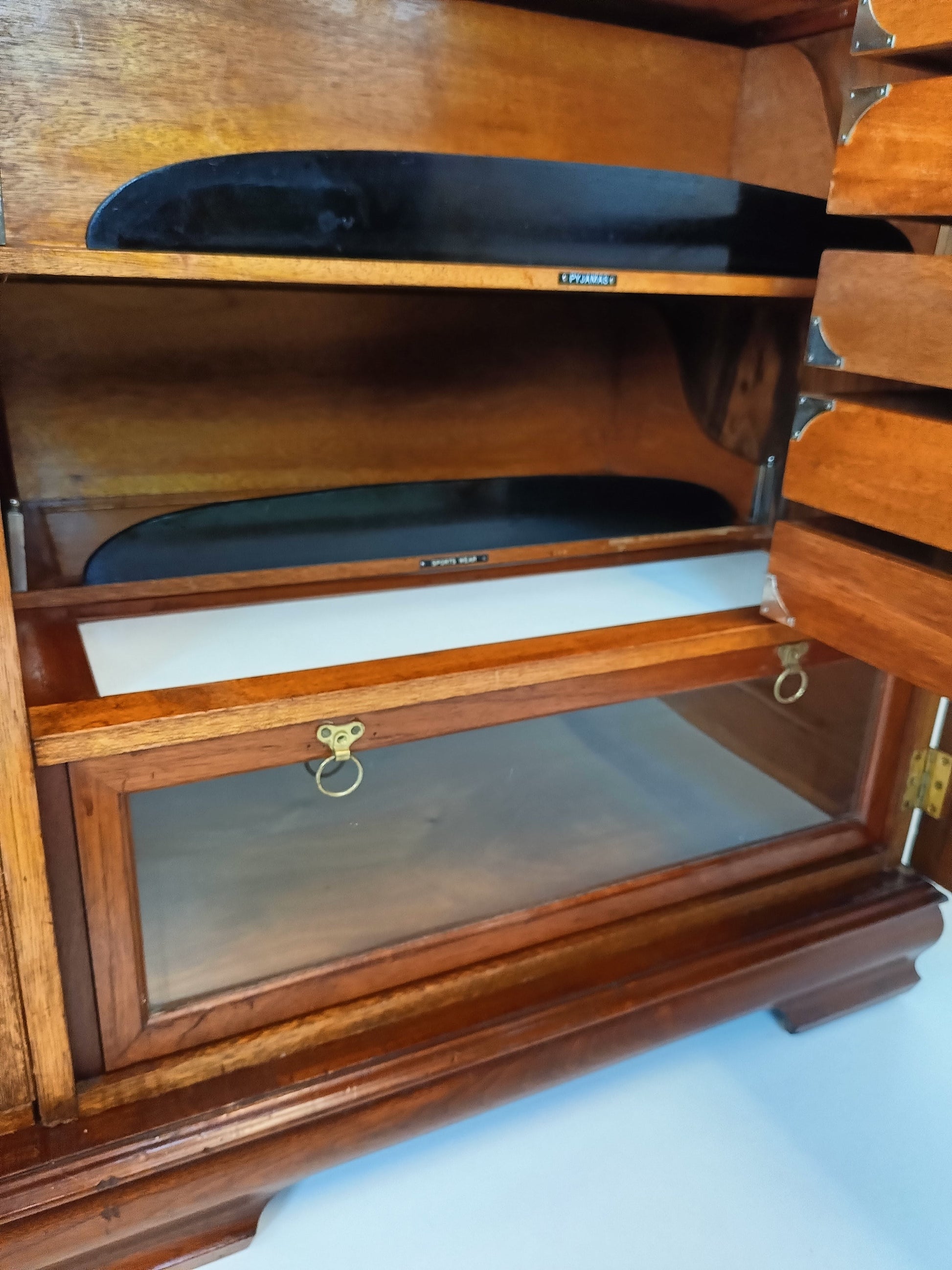 1920s, Burr Nut Compactom Ltd Gentleman's Wardrobe (4) 1920s, Burr Nut Compactom Ltd Gentleman's Wardrobe (4)