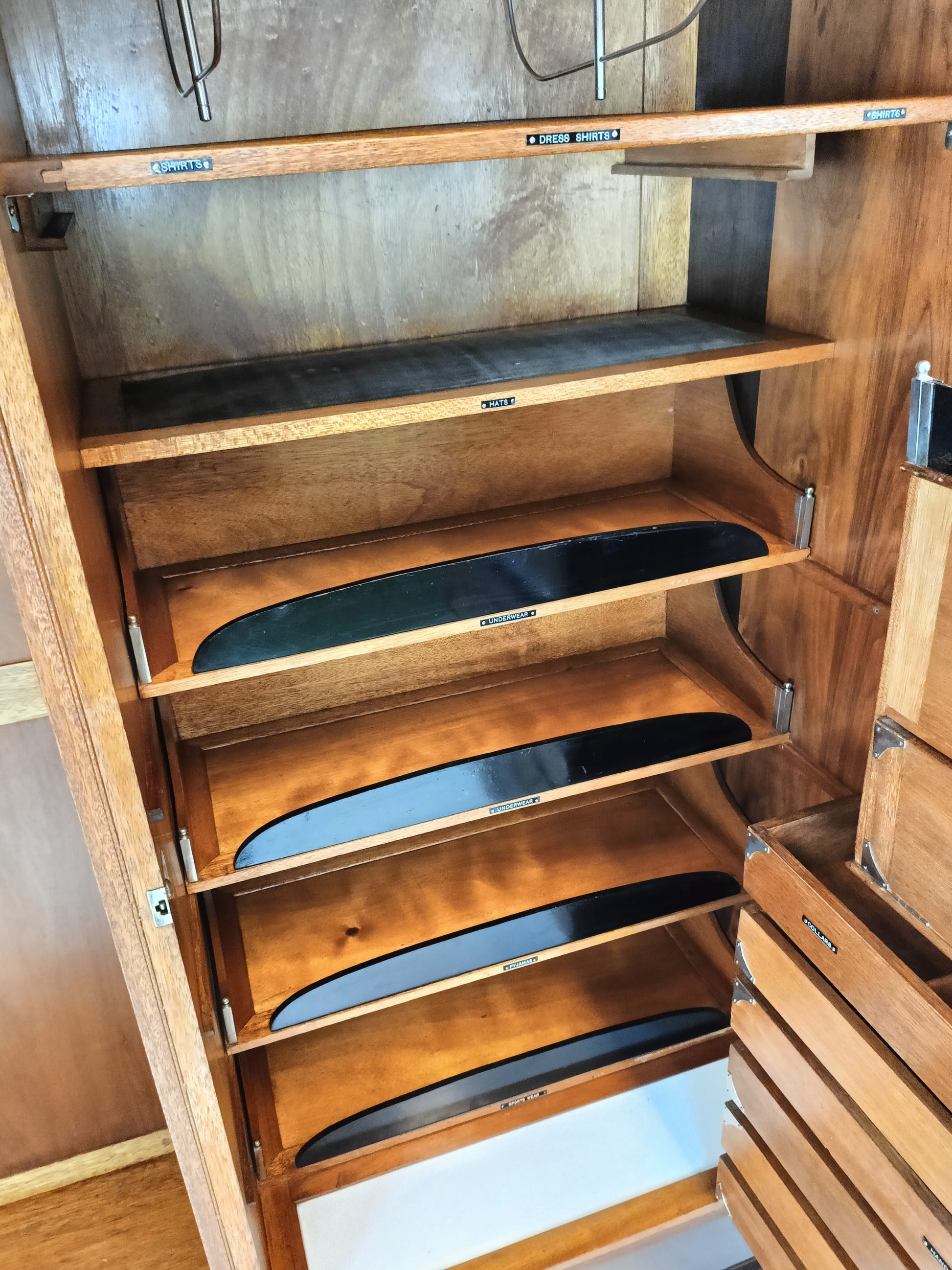 1920s, Burr Nut Compactom Ltd Gentleman's Wardrobe (4) 1920s, Burr Nut Compactom Ltd Gentleman's Wardrobe (4)