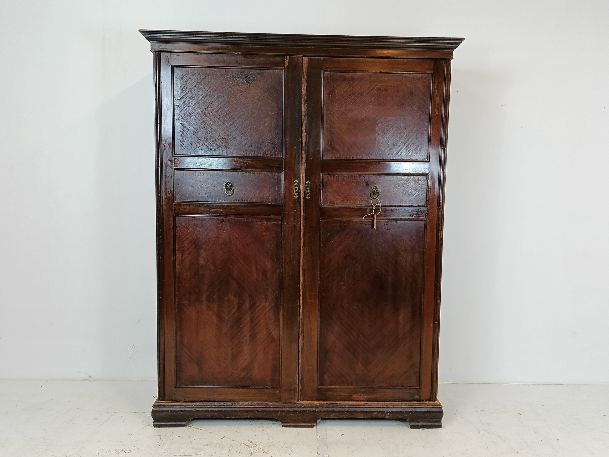1920s, Mahogany and Oak Compactom Ltd Gentleman's Wardrobe (2) 1920s, Mahogany and Oak Compactom Ltd Gentleman's Wardrobe (2)