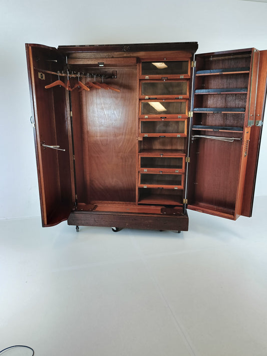1920s, Mahogany and Oak Compactom Ltd Gentleman's Wardrobe (3) 1920s, Mahogany and Oak Compactom Ltd Gentleman's Wardrobe (3)