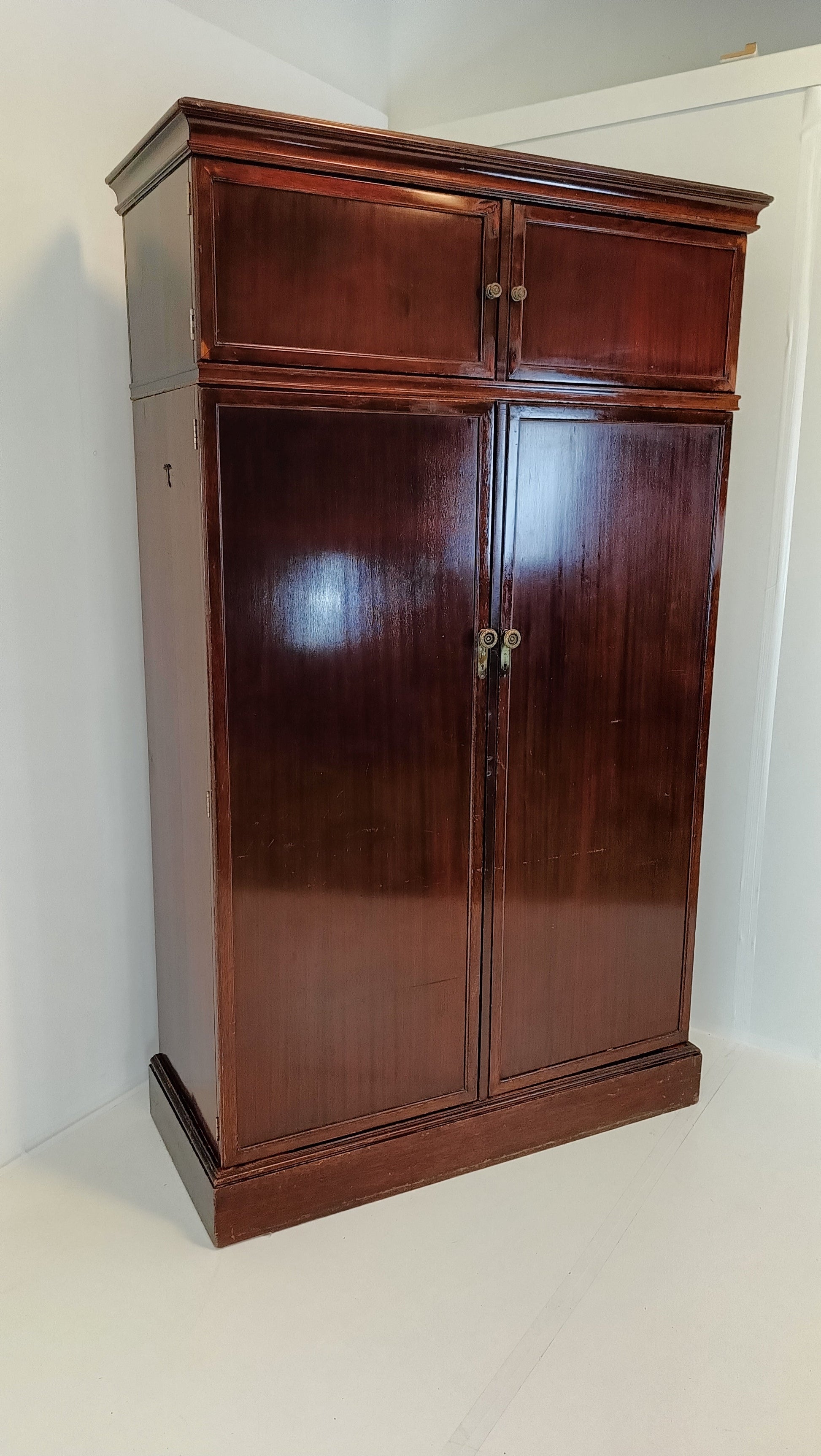 1920s, Mahogany and Oak Compactom Ltd Gentleman's Wardrobe (5) 1920s, Mahogany and Oak Compactom Ltd Gentleman's Wardrobe (5)