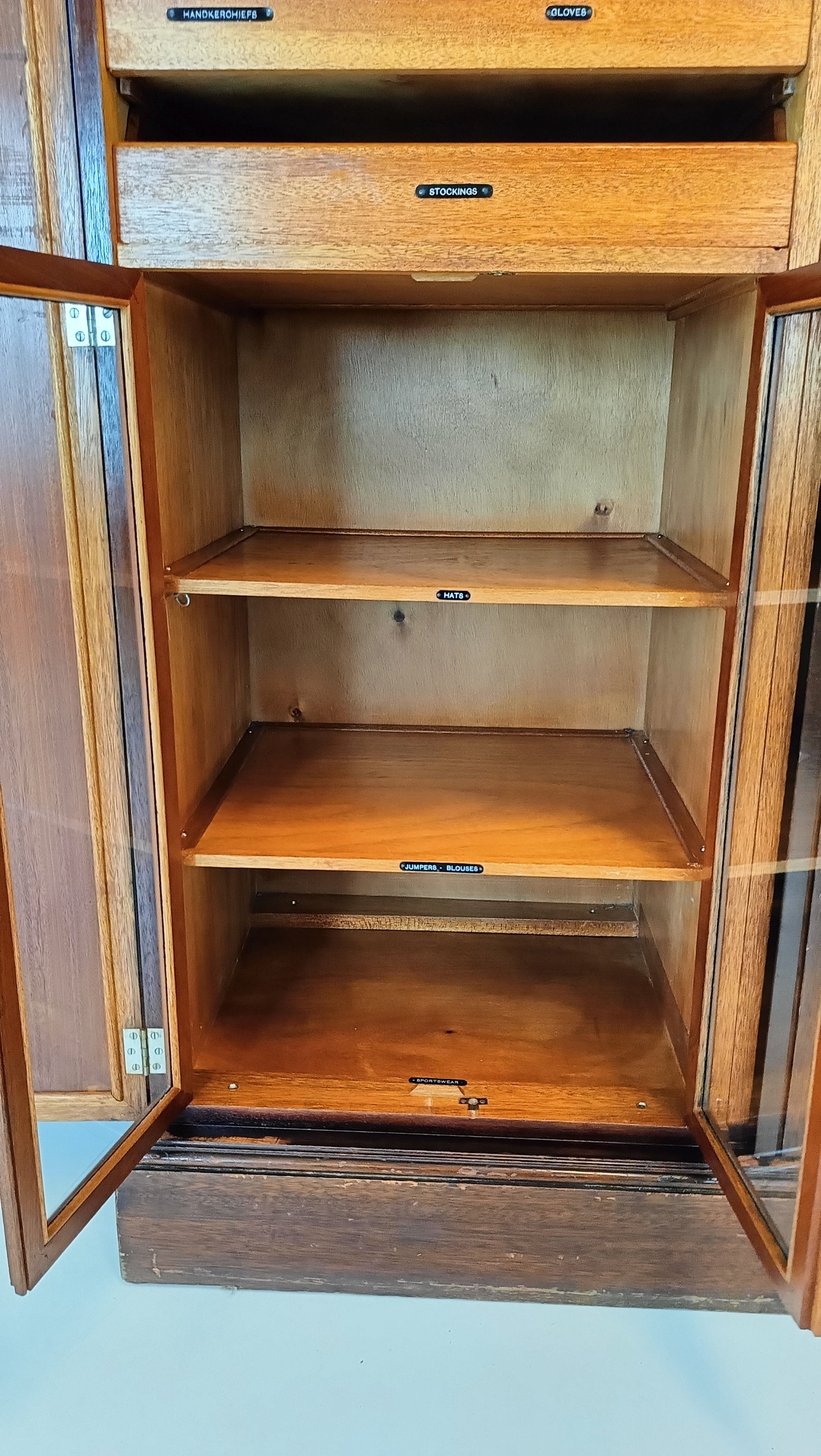 1920s, Mahogany and Oak Compactom Ltd Gentleman's Wardrobe (5) 1920s, Mahogany and Oak Compactom Ltd Gentleman's Wardrobe (5)