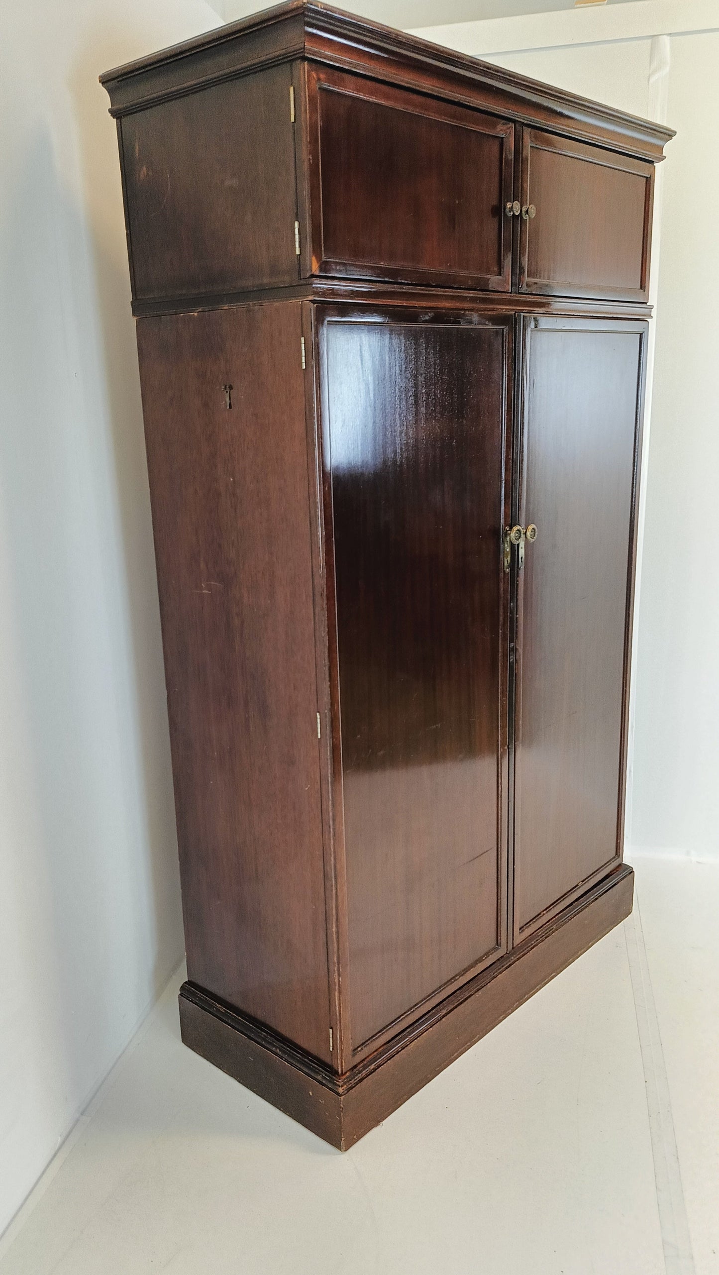 1920s, Mahogany and Oak Compactom Ltd Gentleman's Wardrobe (5) 1920s, Mahogany and Oak Compactom Ltd Gentleman's Wardrobe (5)