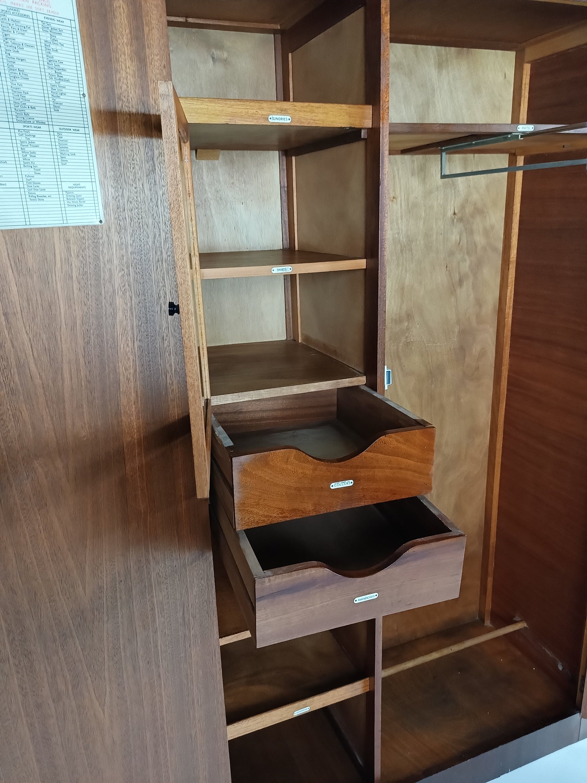 1920s, Mahogany and Oak Compactom Ltd Gentleman's Wardrobe (6) 1920s, Mahogany and Oak Compactom Ltd Gentleman's Wardrobe (6)